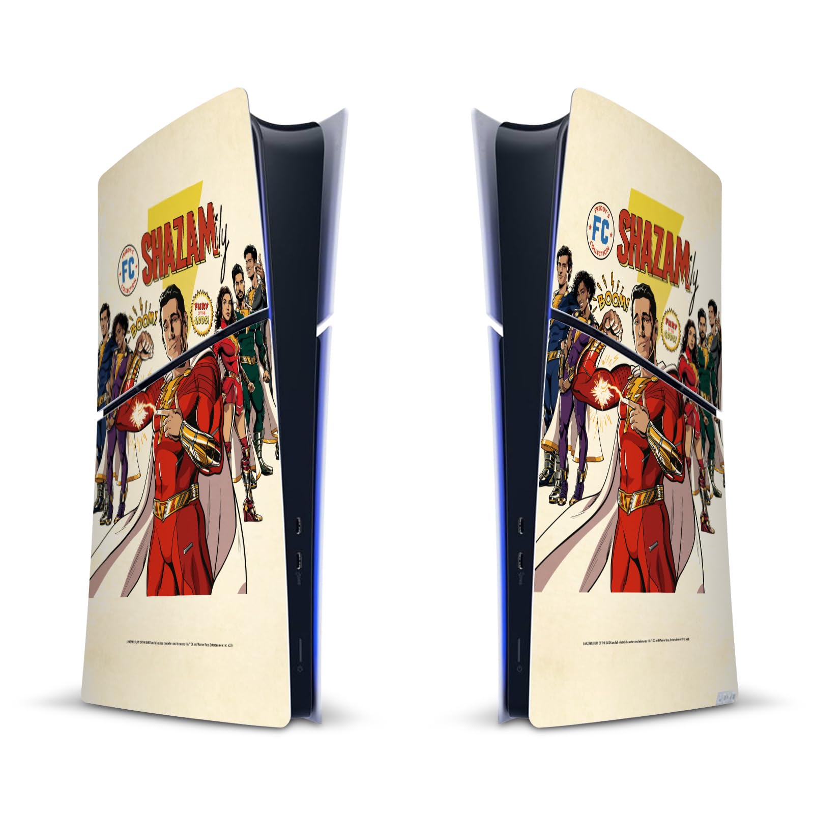 Official Shazam!: Fury of The Gods Character Art Vinyl Sticker for Sony PlayStation 5 PS5 Slim/PRO Digital Edition Console - Gaming Skin Decal for Customization & Protection - Perfect for Gamers & Movie Fans