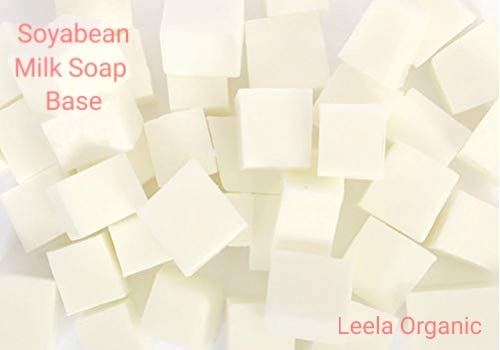 Leela Organic Soybean & Goat Milk Melt and Pour Soap Base - 100% Natural Vegan Soap Making Supplies for DIY Handcrafted Soaps (1kg White Soap Base) - Perfect for Homemade Skincare, Gifts, and Spa Treatments