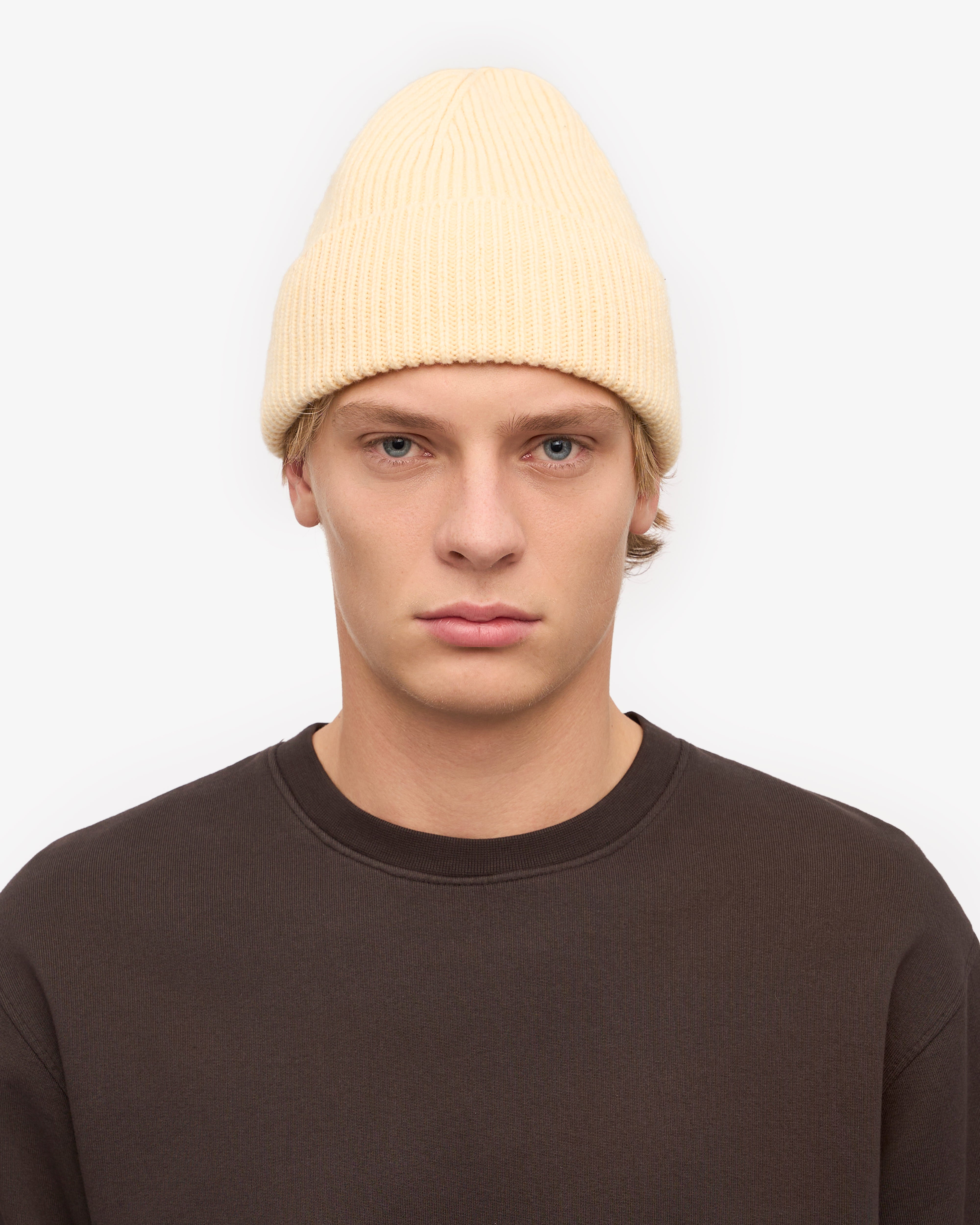 Soft Yellow Merino Wool Beanie - Warm Winter Hat for Men & Women - Perfect for Skiing, Hiking & Outdoor Activities