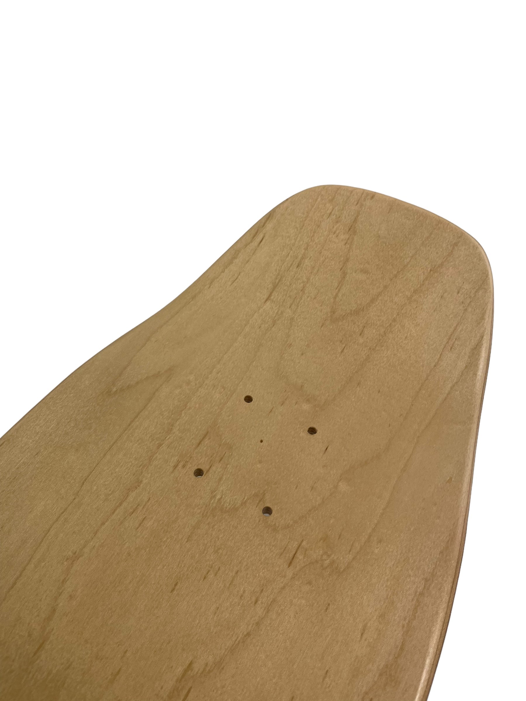 G SHOVEL Pool Shape Hardrock Skateboard Blank Deck - Natural Maple Wood 9.0