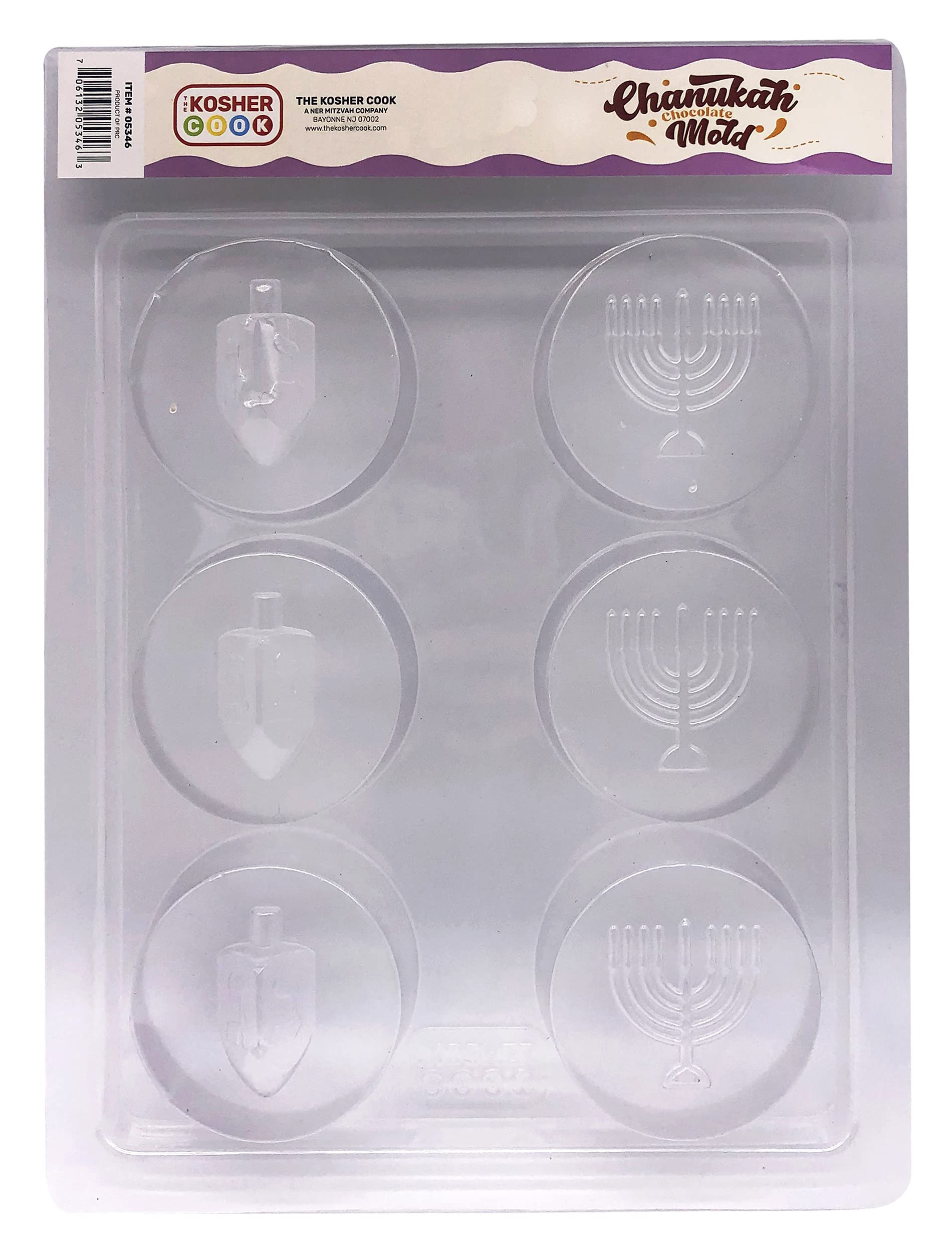 Hanukkah Chocolate Molds Set - 1.5 Inch Round Chanukah Menorah & Dreidel Cookie Molds for Holiday Baking - Perfect for DIY Chocolate, Candy, and Cookie Making at Home