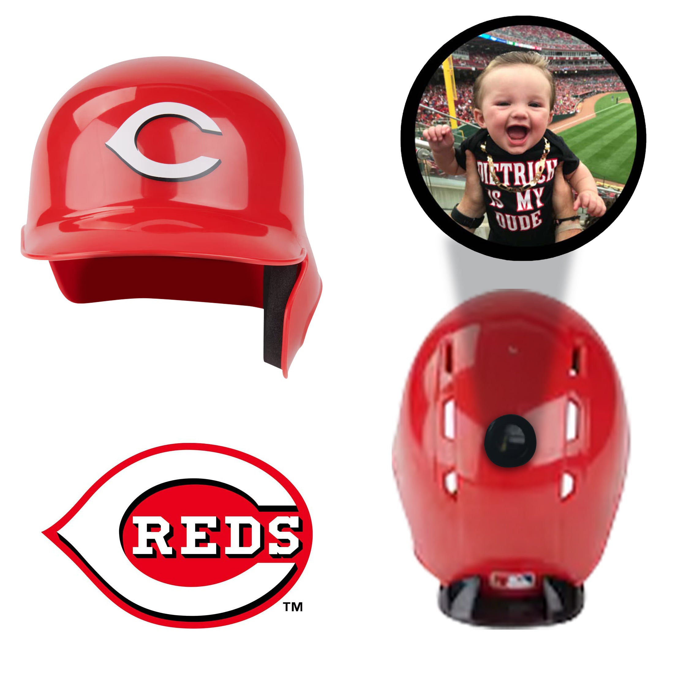 Cincinnati Reds MLB Collectible Mini Batting Helmet - Authentic Baseball Memorabilia for Fans & Collectors - Perfect for Display, Gifts, and Game Day Decor