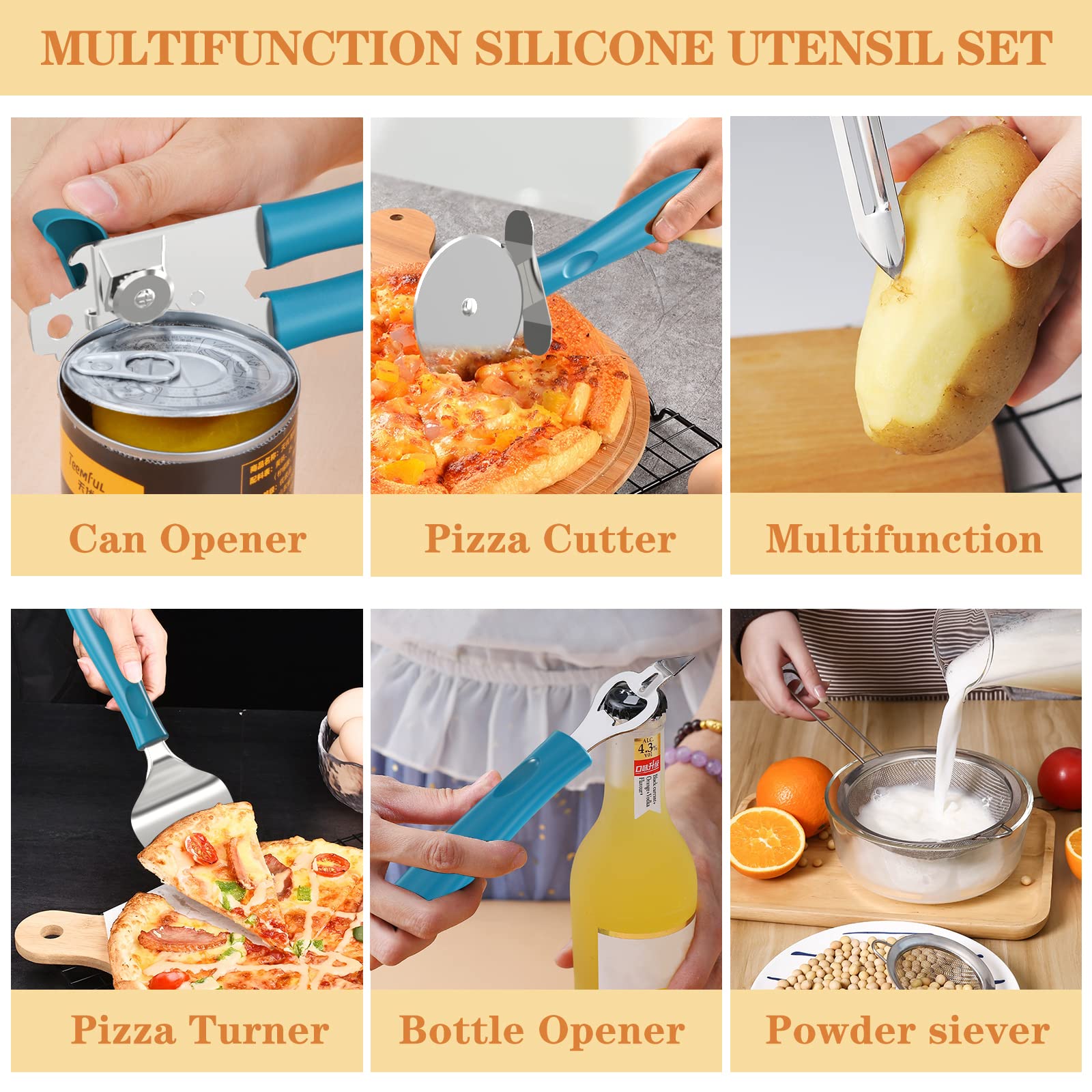 **Umite Chef 43-Piece Silicone Kitchen Utensils Set - Nonstick Cookware Safe, Heat-Resistant Cooking Tools for Baking, Stirring & Serving - Perfect for Home Chefs & Professional Kitchens**