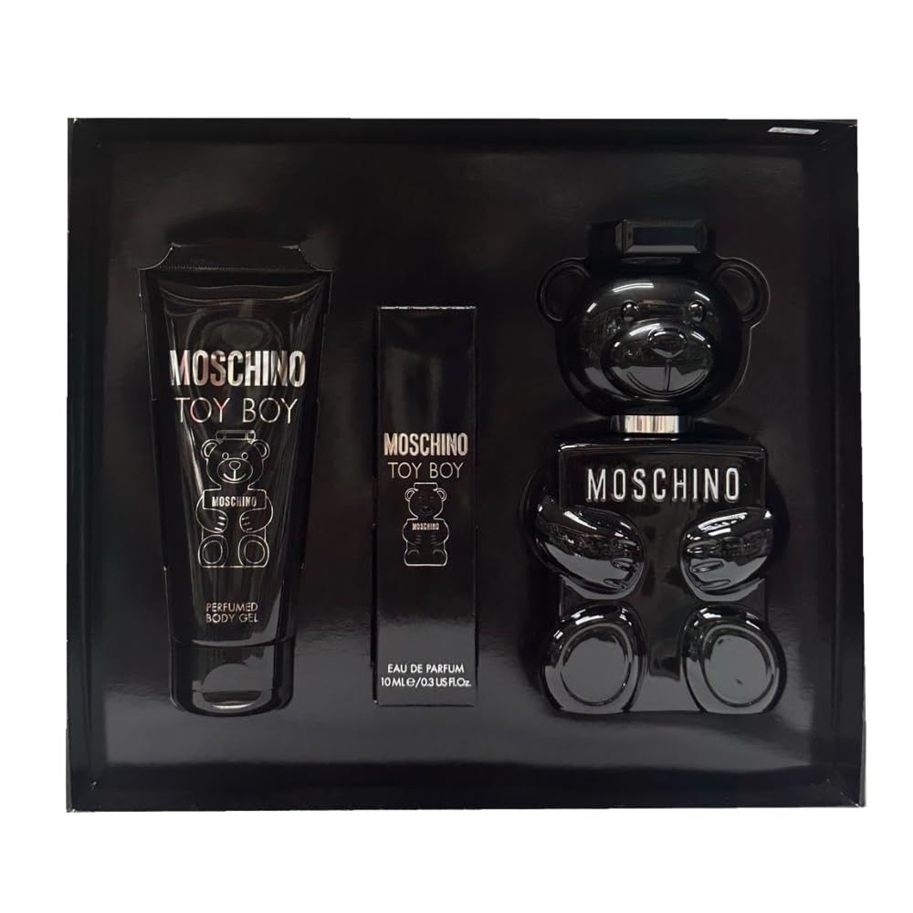 Moschino Toy Boy Eau de Parfum Gift Set - 3 Piece Fragrance Collection for Men, Long-Lasting Luxury Cologne - Perfect for Gifts, Date Nights & Special Occasions