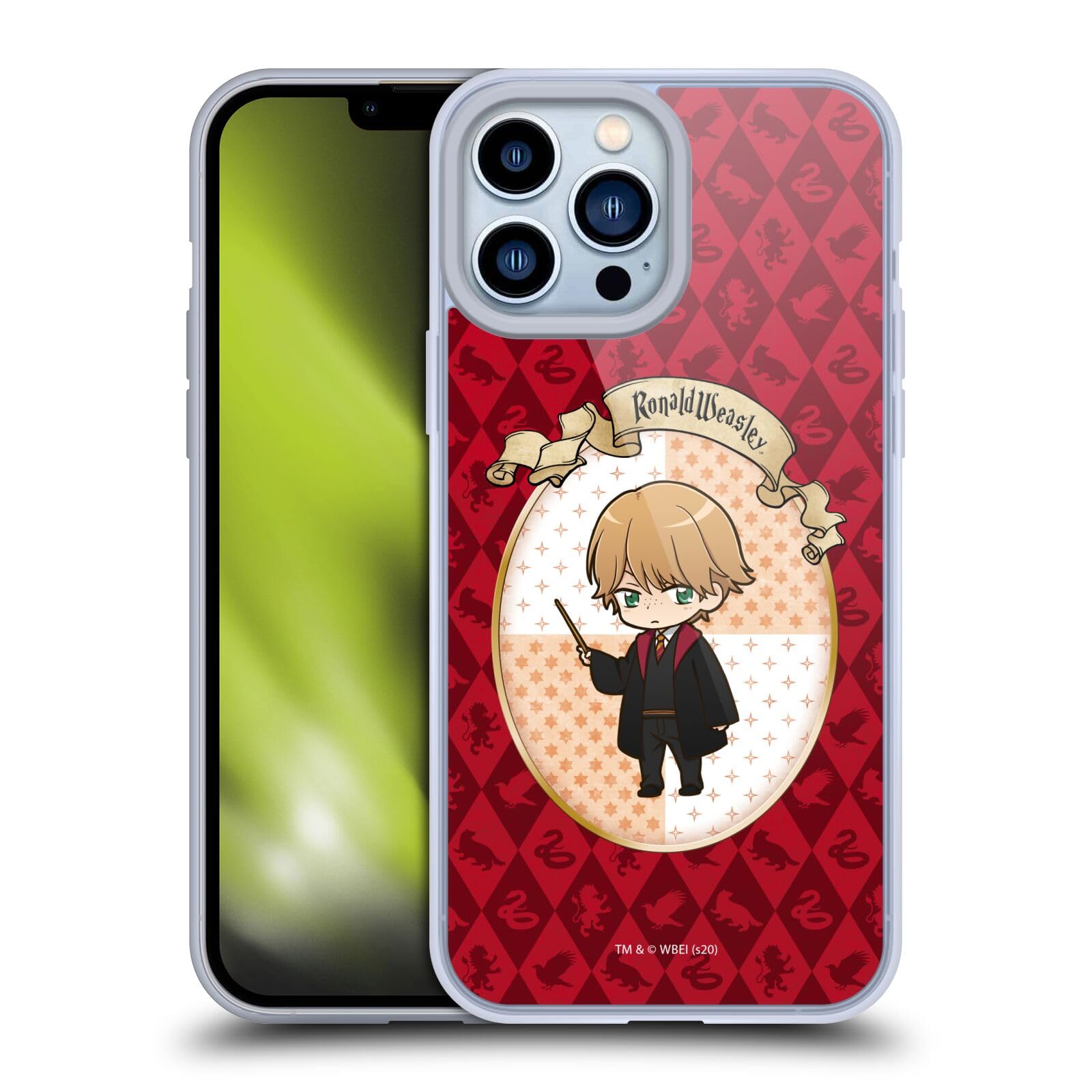 Head Case Designs Officially Licensed Harry Potter Ron Weasley Deathly Hallows iPhone 13 Pro Max Case - Soft Gel Protective Cover for Fans, School, Work & Travel