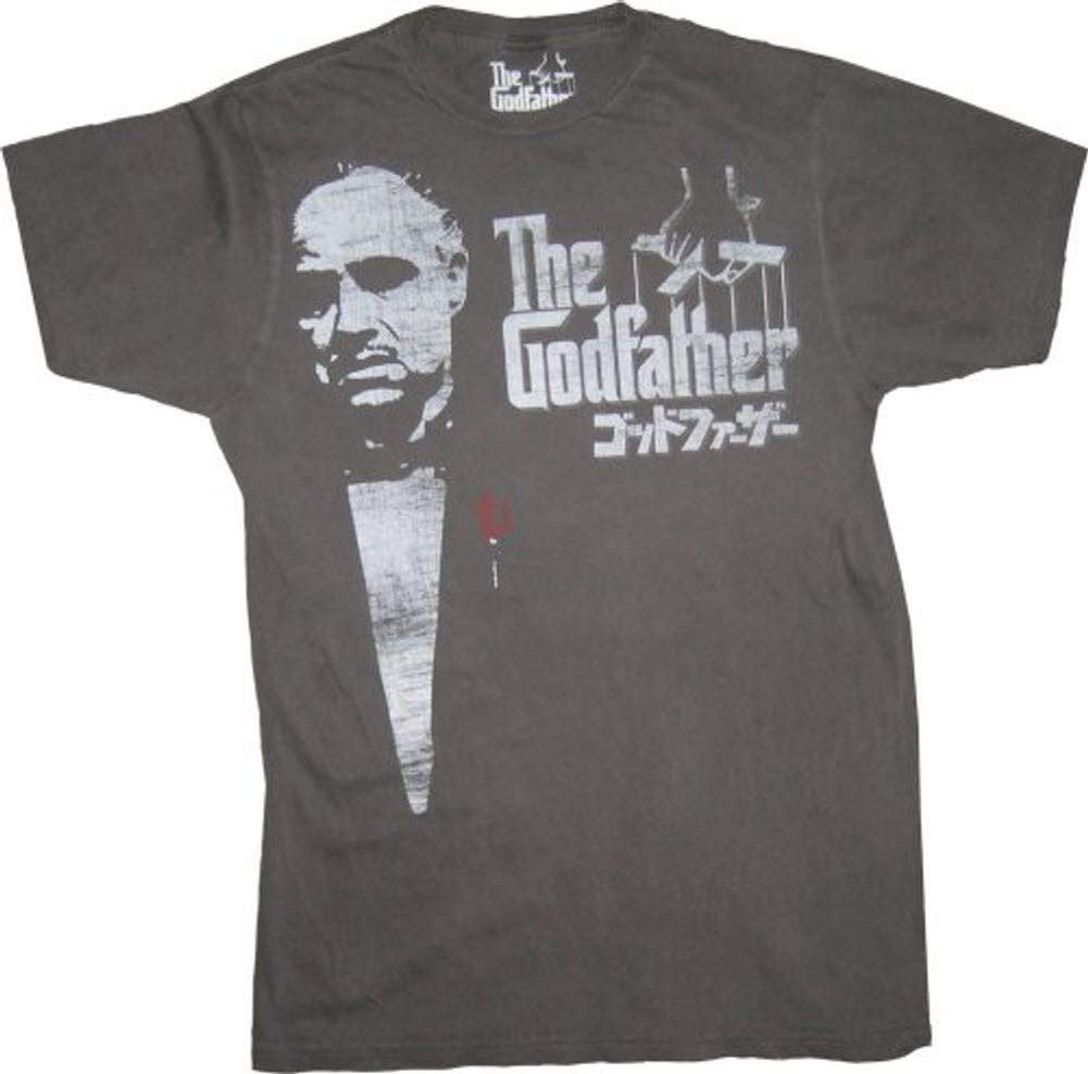 GODFATHER The Japanese Rose Puppeteer Graphic Charcoal T-Shirt for Men | Vintage Anime Streetwear | Perfect for Cosplay, Anime Conventions & Casual Wear