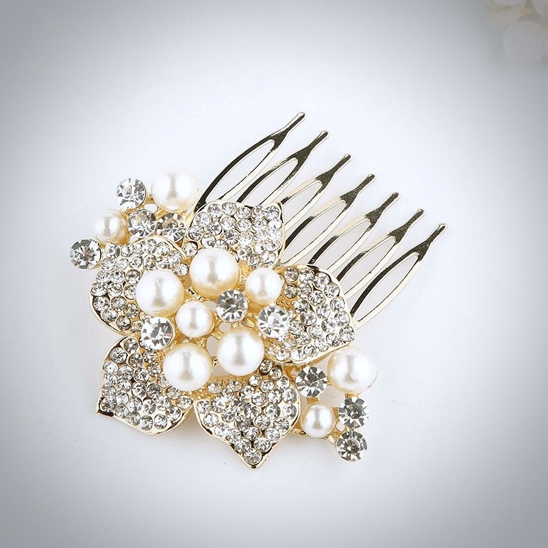 Anika Pearl Bridal Hair Comb - Elegant Crystal Wedding Hair Accessory for Brides, Bridesmaids & Prom | Perfect for Weddings, Formal Events & Special Occasions