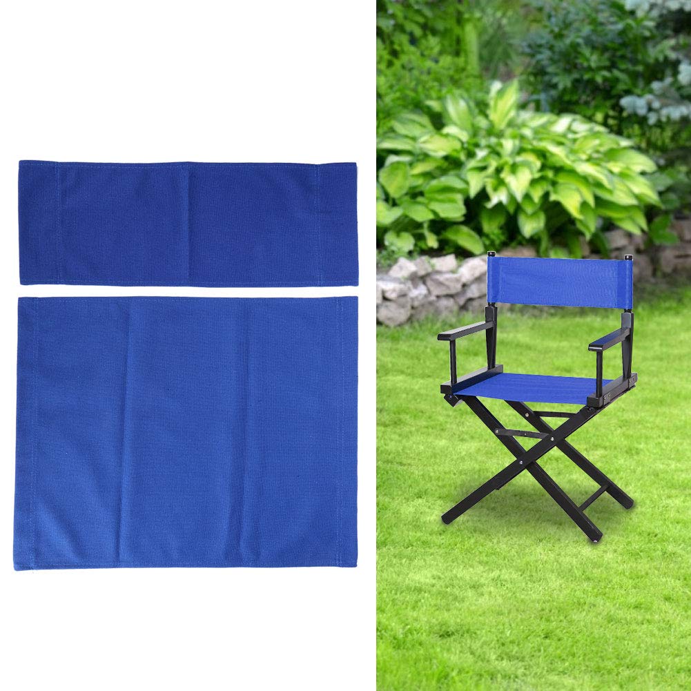 Estink Director Chair Cover Replacement Set - 1 Seat & Back Cover with Stick Accessories for Home, Office, Movie Set (Blue) | Durable Fabric for Indoor & Outdoor Use