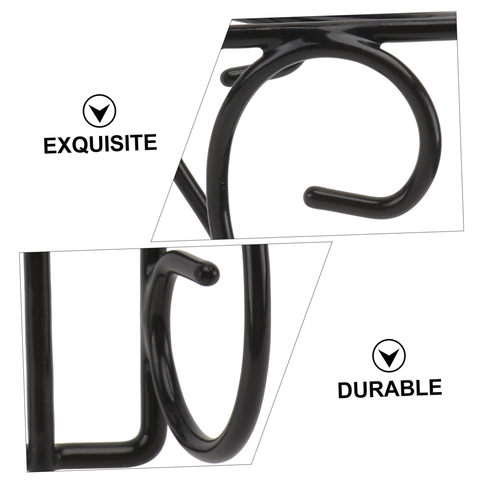 4-Pack Black Iron Flower Pot Hangers - Wall Mount Plant Hook Brackets for Orchids, Vases & Shelves | Indoor/Outdoor Garden Decor, Balcony & Patio Hanging Solution