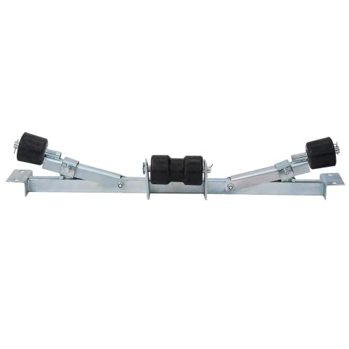 ZCBYBT Adjustable Boat Trailer Bottom Support Bracket with Keel Rollers - 1760lbs Capacity, Zinc-Coated Steel for Durability | Perfect for Boat Transport, Storage & Marine Applications