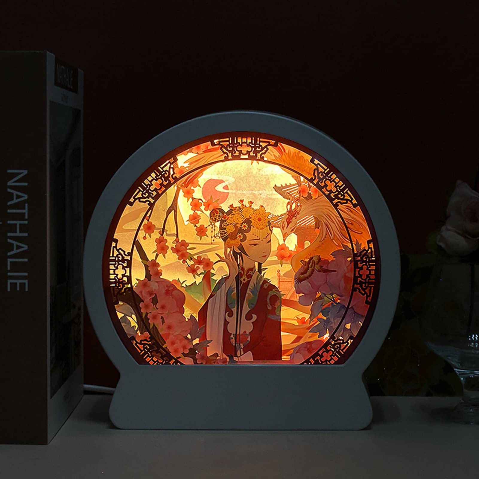 3D LED Papercut Light Box - Night Light for Kids Bedroom, Living Room & Home Decor | Creative Shadow Box Table Lamp for Nursery, Gifts & Romantic Ambiance