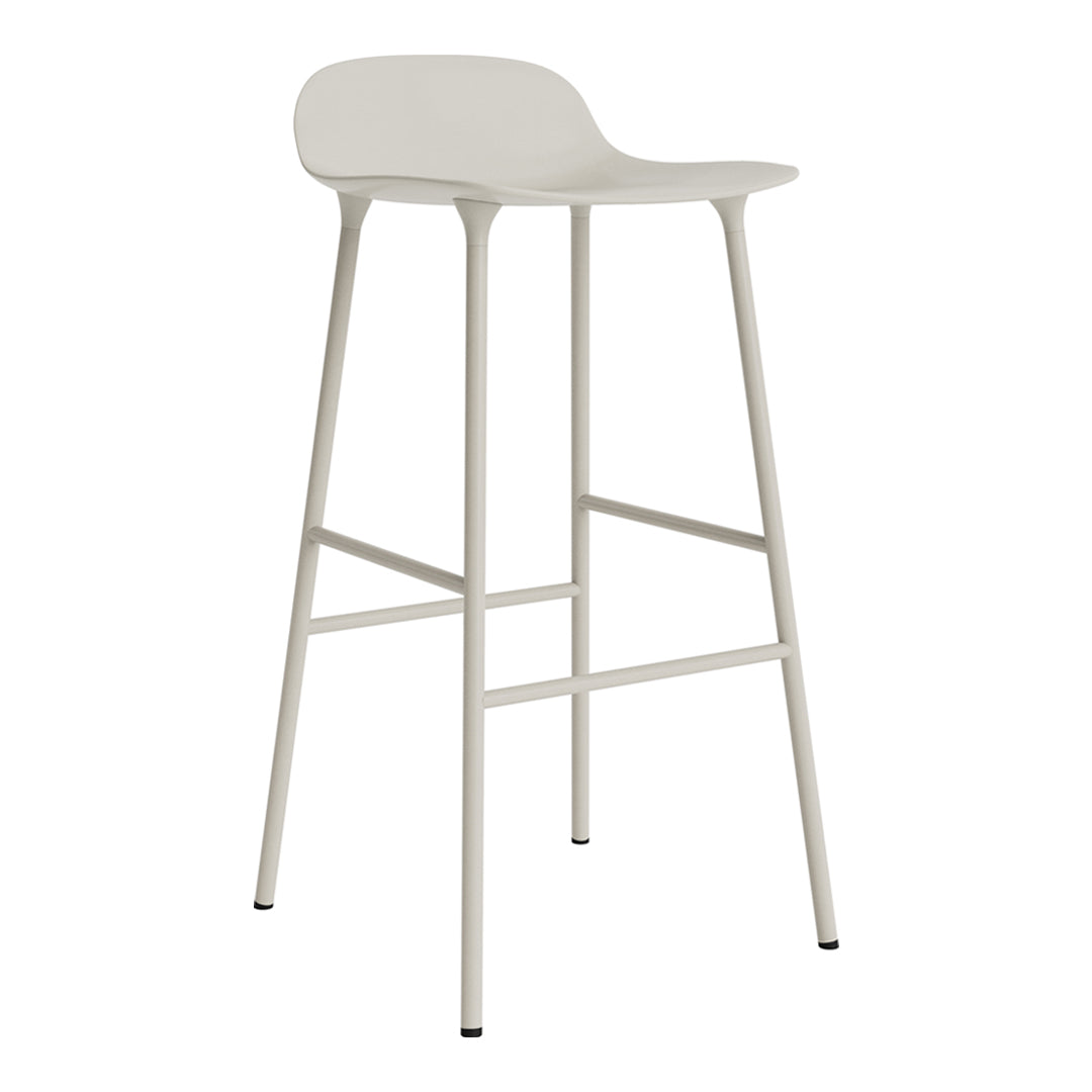 Modern Metal Bar Stools with Form Design - Adjustable Height Counter Stools for Kitchen, Dining & Home Bar - Industrial Style Seating for Restaurants & Cafes