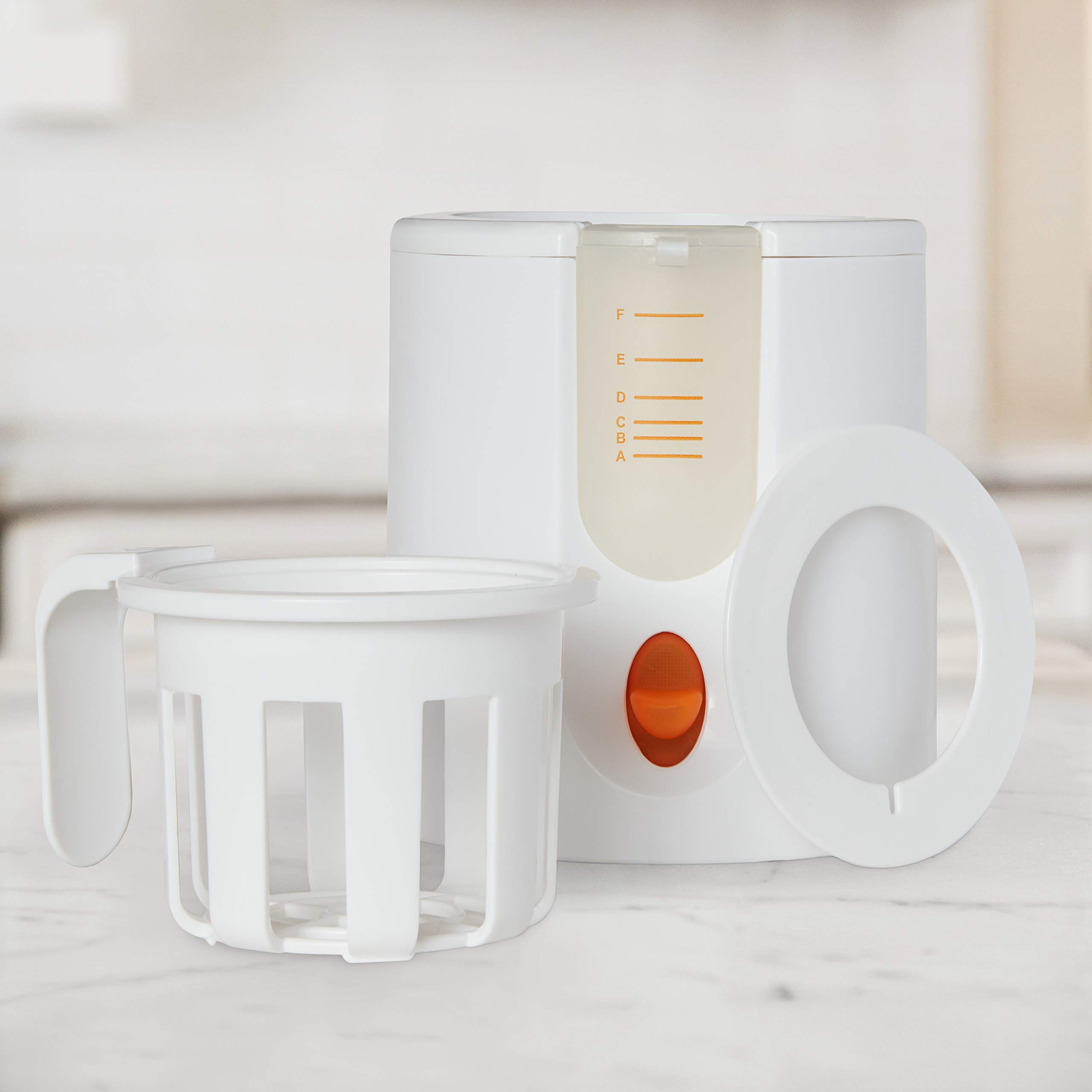 Munchkin High Speed Bottle Warmer - Fast Heating Baby Bottle Warmer for Breastmilk & Formula - Orange & White (1 Count) - Perfect for Travel, Home & Nursery Use