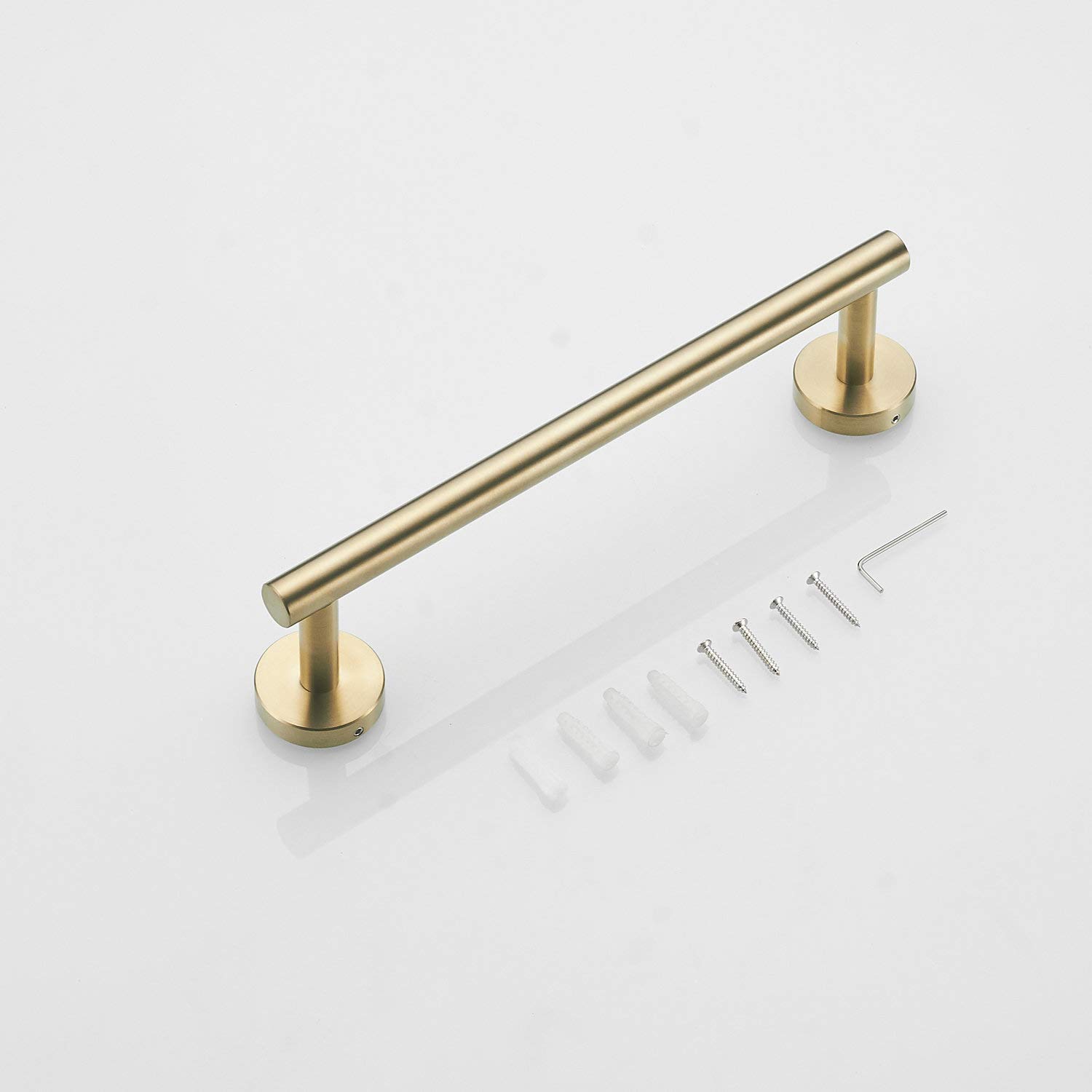 30 cm Brushed Gold Stainless Steel Single Towel Bar - Wall Mount Bathroom Towel Rack by Leekayer - Perfect for Modern Bathrooms & Spa-Like Home Decor