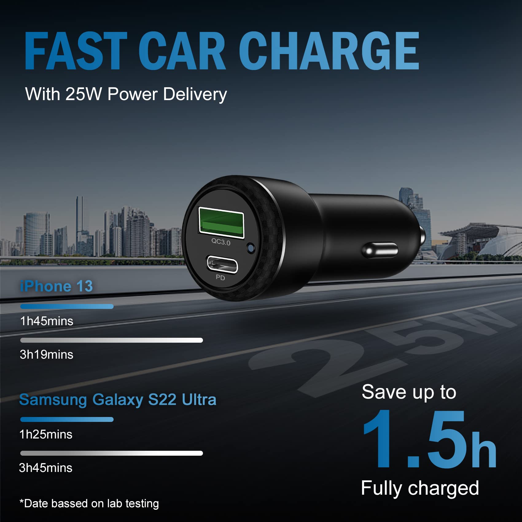 15W Magnetic Wireless Car Charger for MagSafe iPhone 16/15/14/13/12 Series - Strong Hold Fast Charging Phone Mount with USB Car Adapter (Black) | Perfect for Safe Hands-Free Charging While Driving