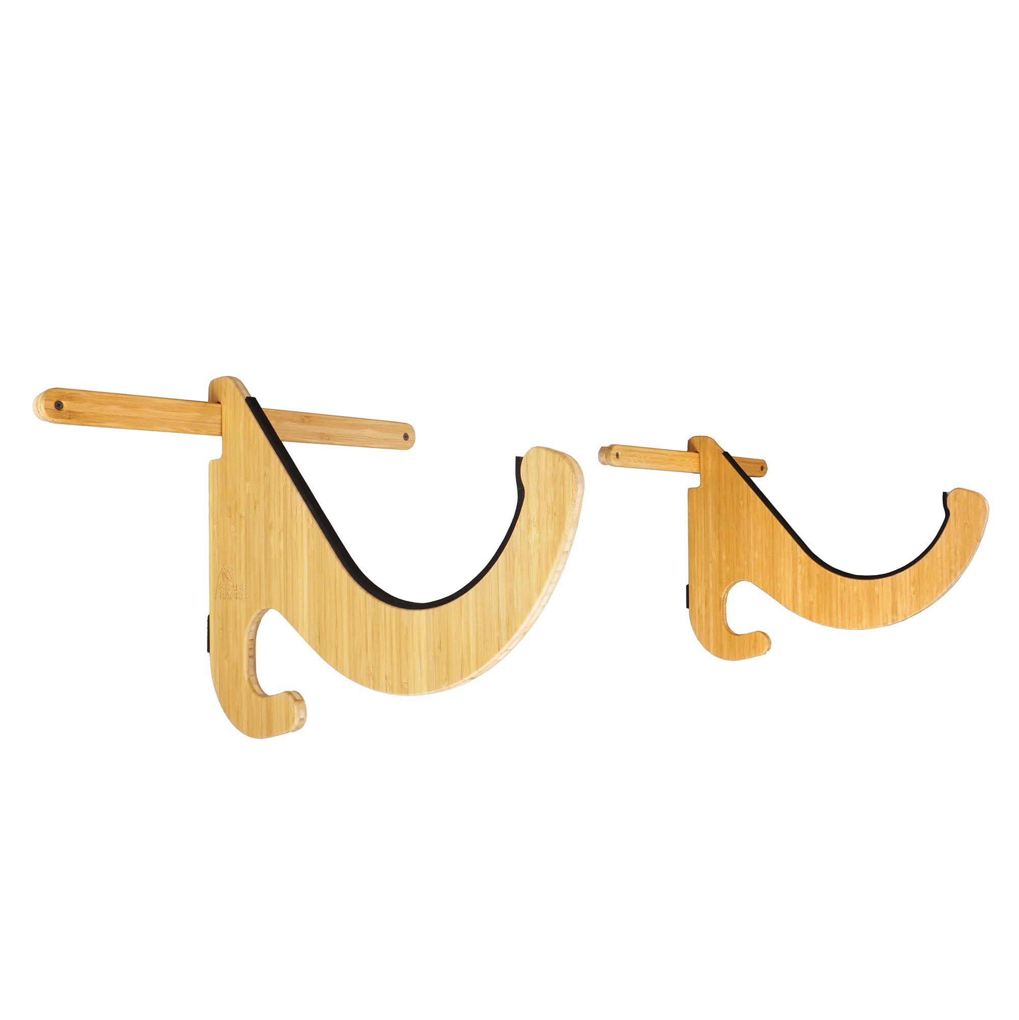 Premium Bamboo or Birch Wood Kayak & SUP Storage Rack - Heavy Duty Paddleboard Holder for 1 Kayak or Stand Up Paddle Board - Space Saving Wall Mount for Garage, Backyard, or Beach House (O'ahu Style)