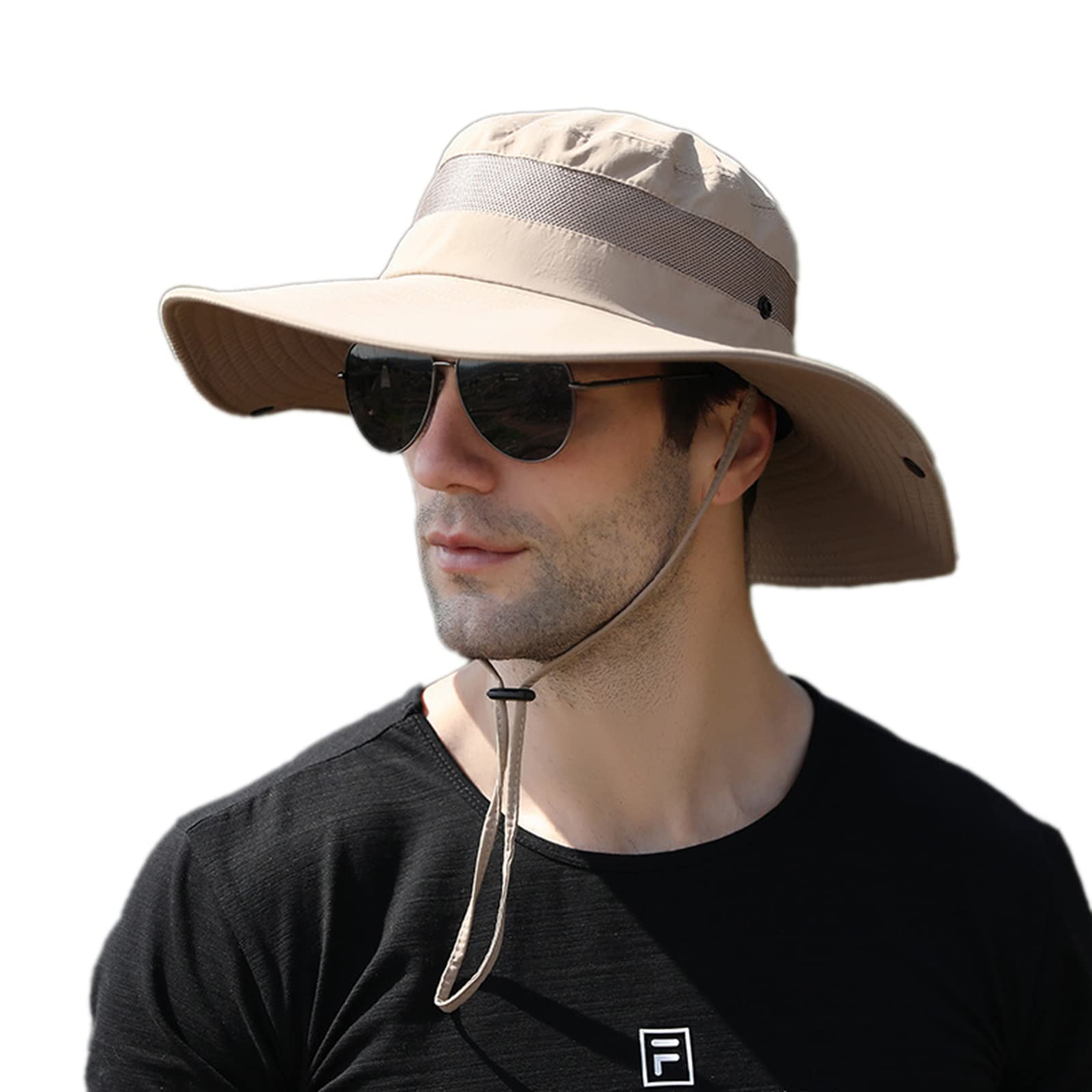 Mecllis Wide Brim Sun Hat for Women & Men - UPF 50+ UV Protection Summer Mesh Bucket Hat - Lightweight Breathable for Beach, Fishing, Hiking & Outdoor Activities