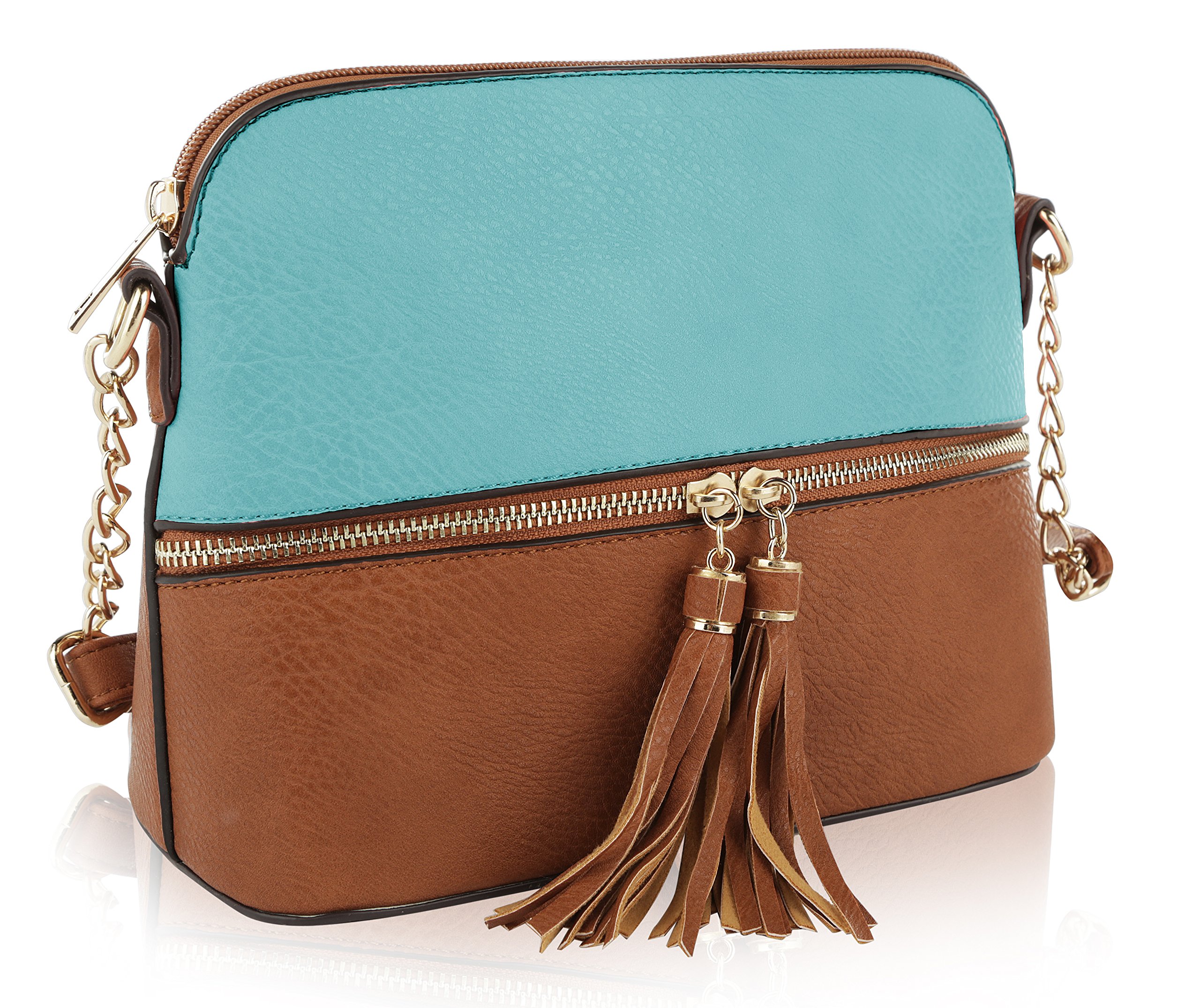 MKF Women's Crossbody Bag - PU Leather Handbag with Multiple Pockets, Shoulder Messenger Purse for Daily Use, Work, Travel & Shopping