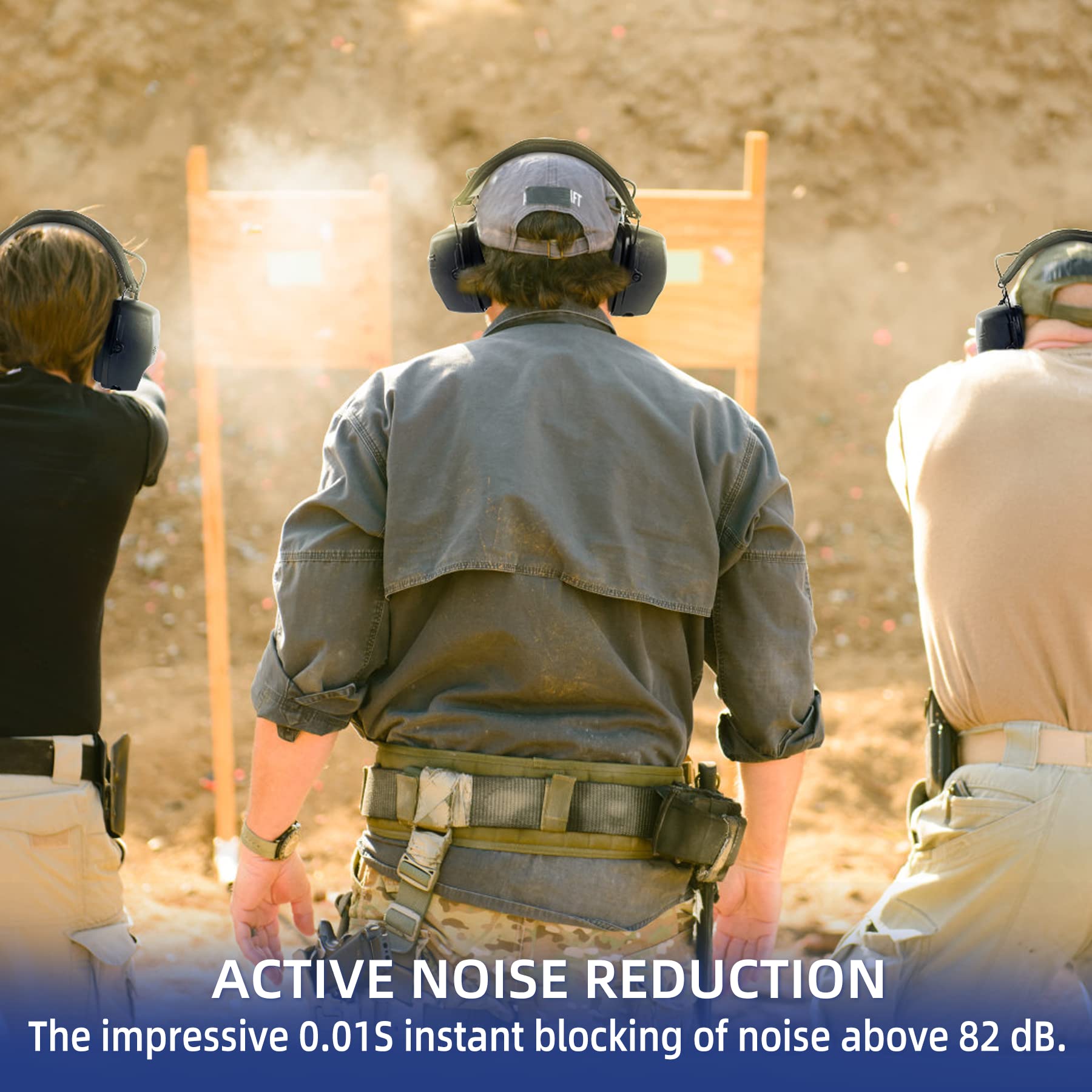 PROHEAR Electronic Shooting Ear Protection Muffs - NRR 30dB Noise Reduction for Gun Range & Hunting - Sound Amplification Earmuffs for Shooting Sports, Hunting Gear, and Outdoor Activities
