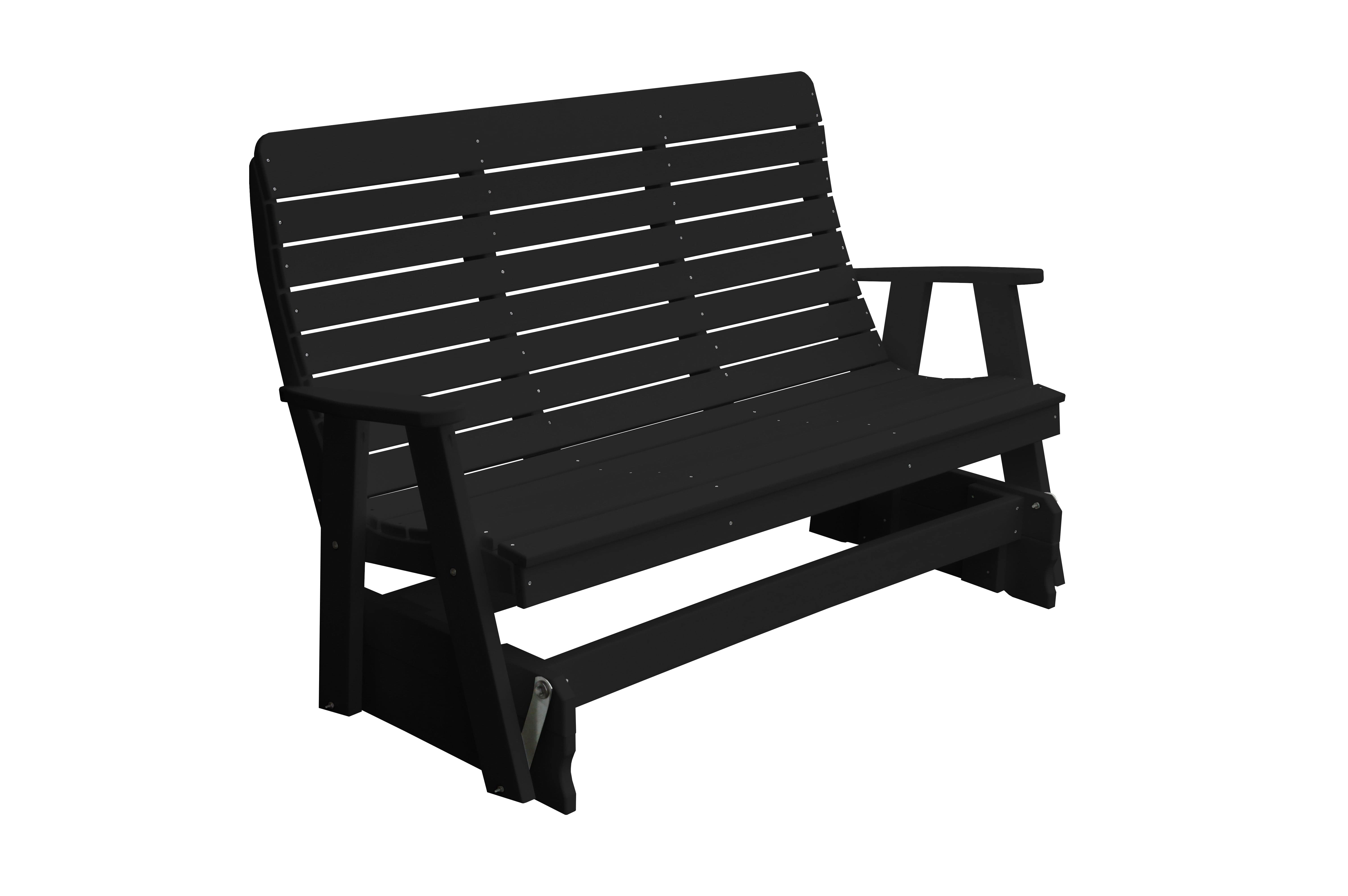 Keystone Amish Co. Salem Recycled Plastic Porch Glider - Eco-Friendly Outdoor Swing Bench for Patio, Garden & Backyard Relaxation