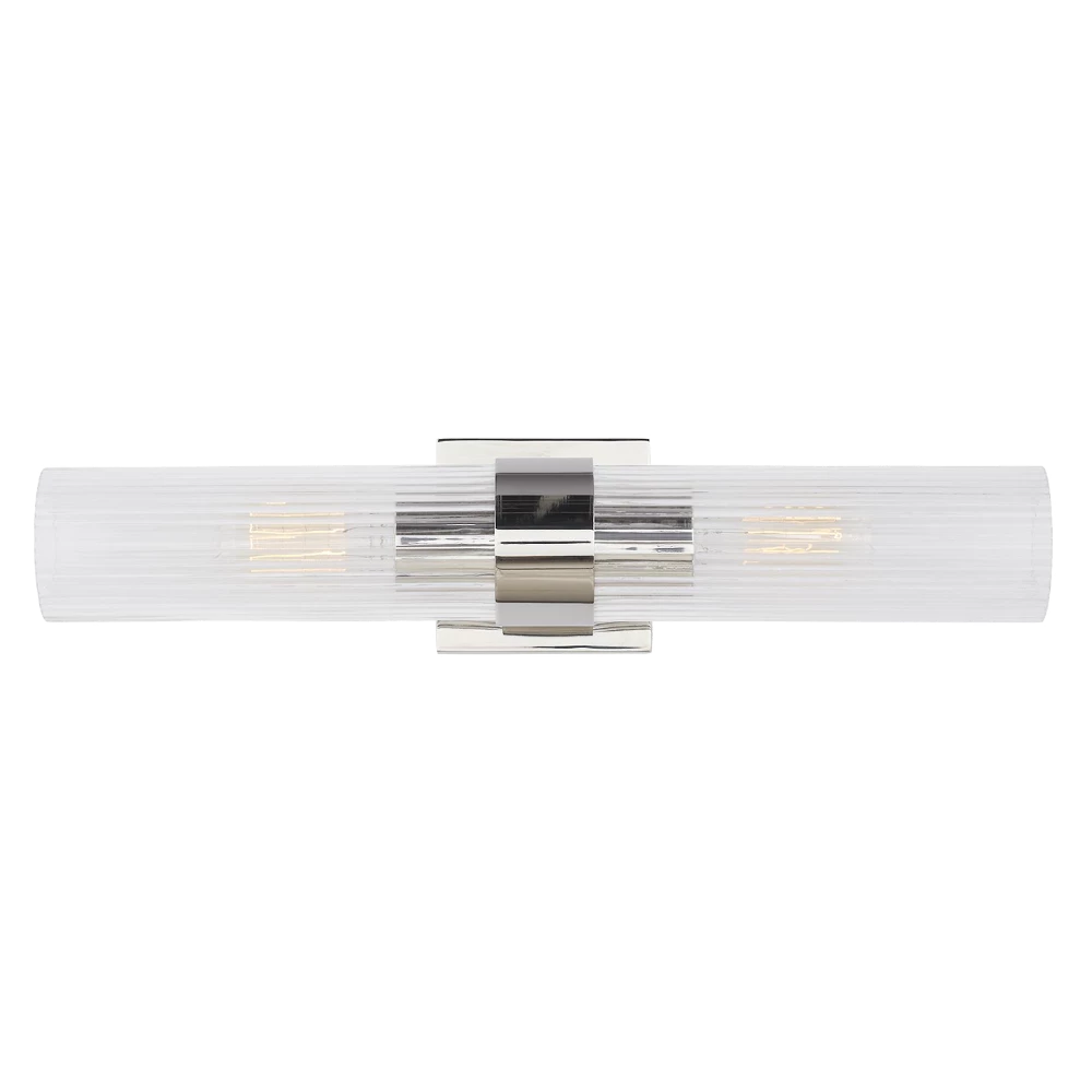 Eleanor Fluted Wall Sconce - Modern Brass Finish Lighting Fixture for Bedroom, Living Room & Hallway Decor