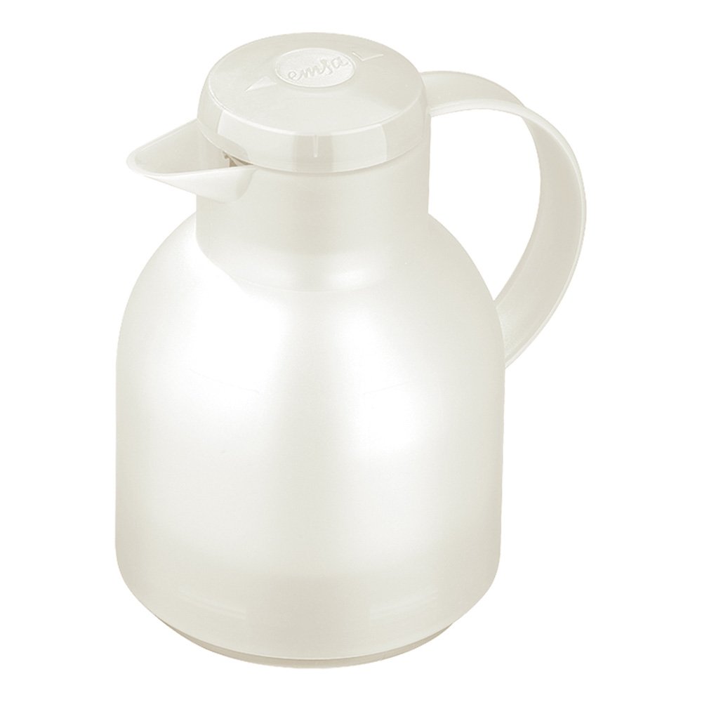 Addis Press Vacuum Jug 1L White - Insulated Hot & Cold Beverage Container for Coffee, Tea, Water - Perfect for Home, Office, Camping & Outdoor Use