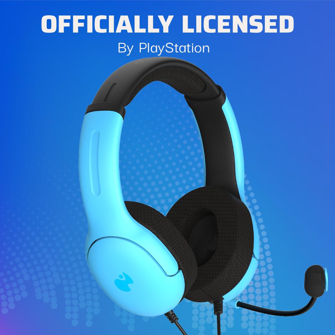 PDP PS5 Wired Gaming Headset with Microphone - AIRLITE Neptune Blue for PS5/PC Gaming, Streaming & Online Chat