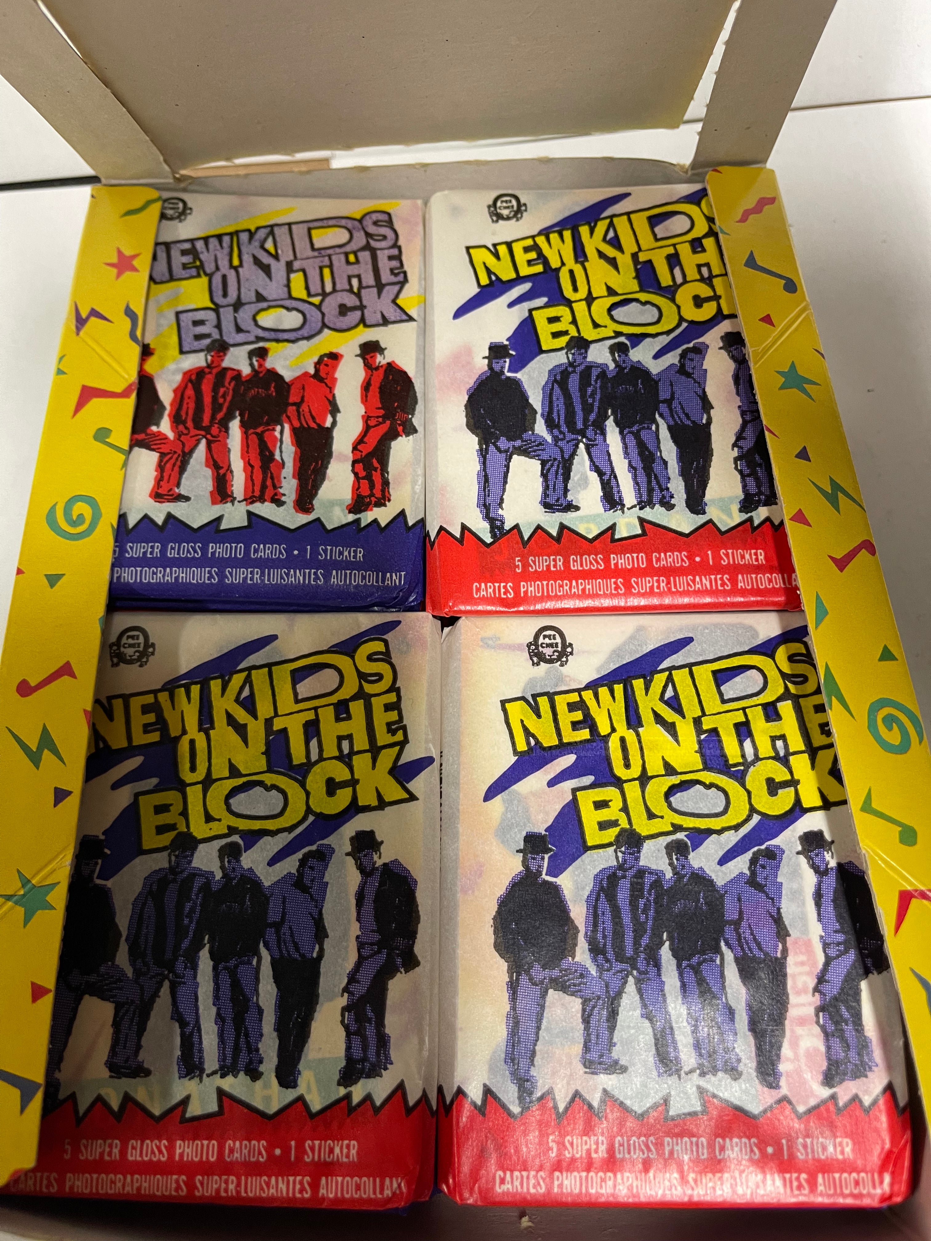 1989 O-Pee-Chee Canadian Version New Kids on the Block 31 Sealed Card Packs with Original Box - Rare Collectible Trading Cards for 80s Music Fans & Memorabilia Collectors