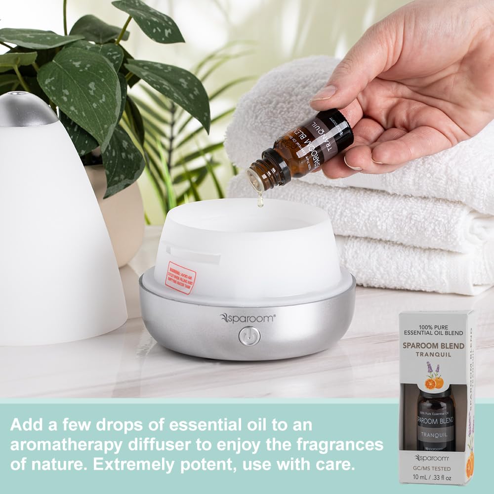 SpaRoom 100% Pure Undiluted Essential Oil - Tranquil Blend Aromatherapy Oil, 10 mL for Relaxation, Stress Relief & Home Spa