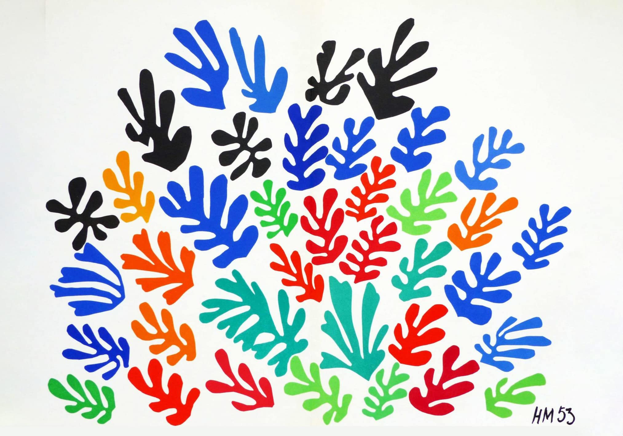 Henri Matisse La Gerbe Framed Canvas Art Print - Modern Wall Decor for Home, Office & Bedroom - Ready to Hang - Perfect for Living Room Gallery Wall & Art Lovers Gift