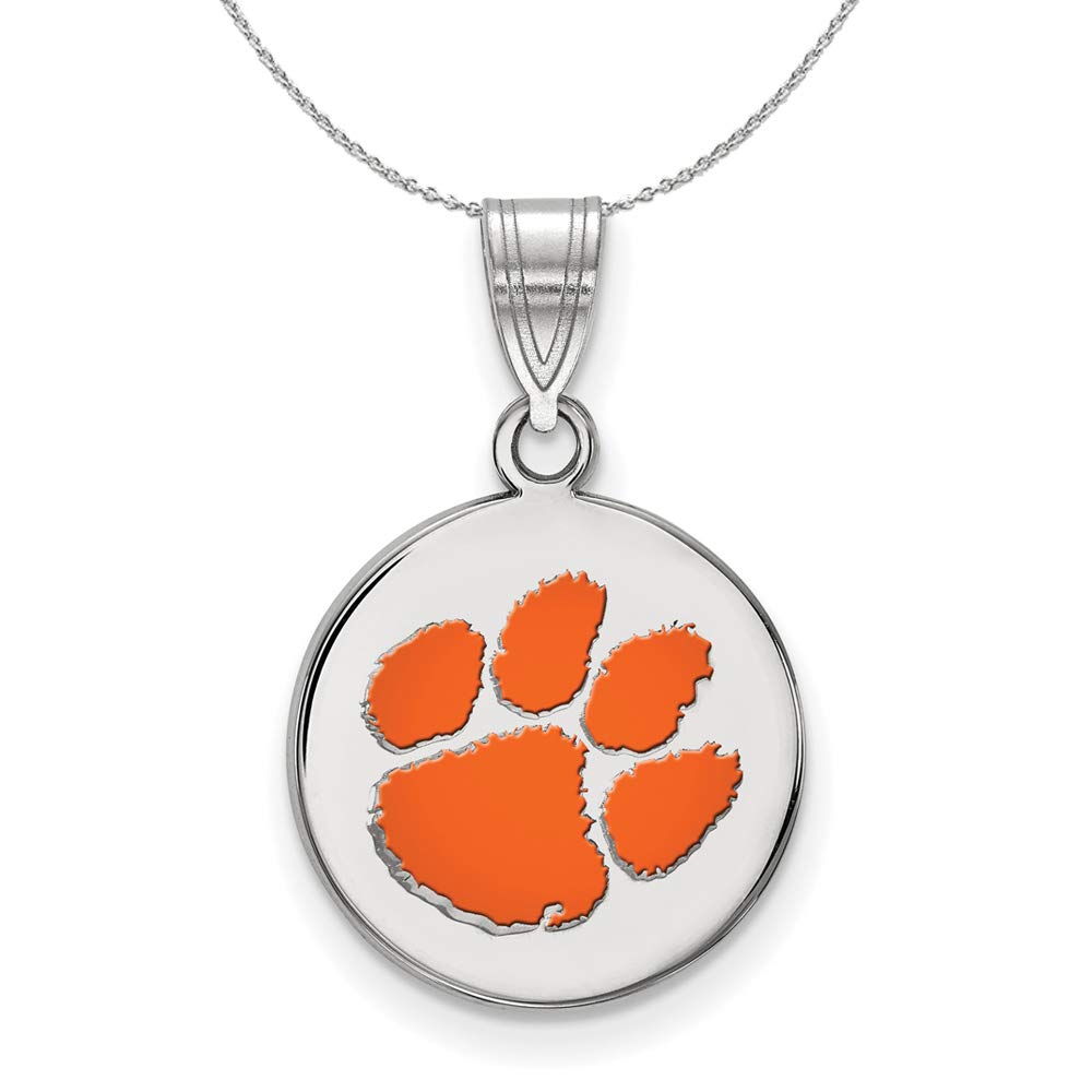 Sterling Silver Clemson Pendant Necklace for Women - Elegant Gift