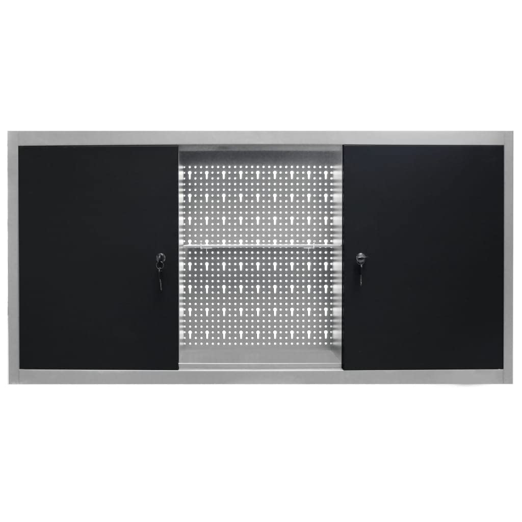 Wall Mounted Tool Cabinet - Industrial Metal Storage for Garage & Workshop