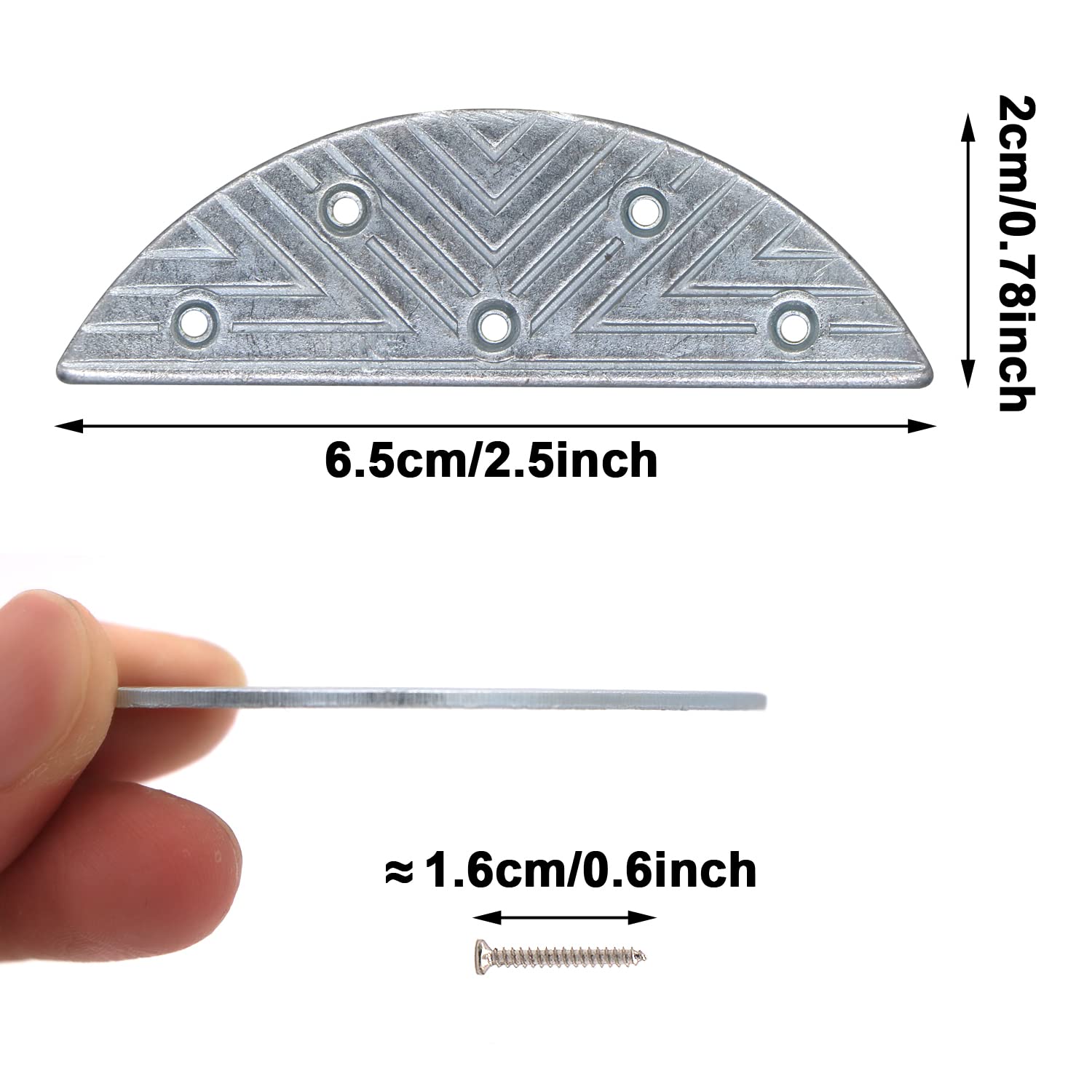 3 Pairs Metal Heel Plates & Sole Repair Kit with Screw Nails - Shoe Heel Taps Tips for Boots, Dress Shoes & High Heels - Prevent Slippery & Extend Shoe Life
