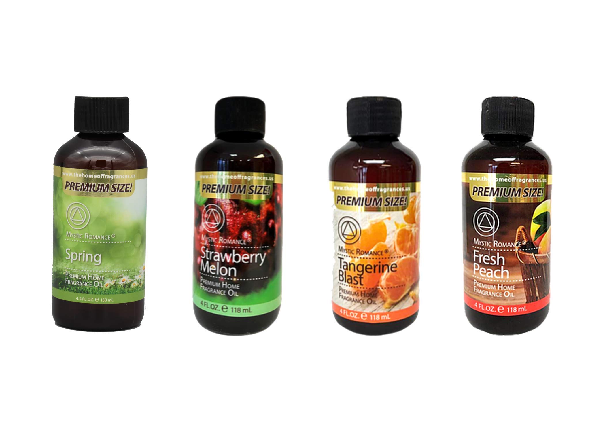 Premium Fragrance Oil Set - 4 Bottles (4oz Each) for Home, Office & Spa - Aromatherapy, Candles & Diffusers