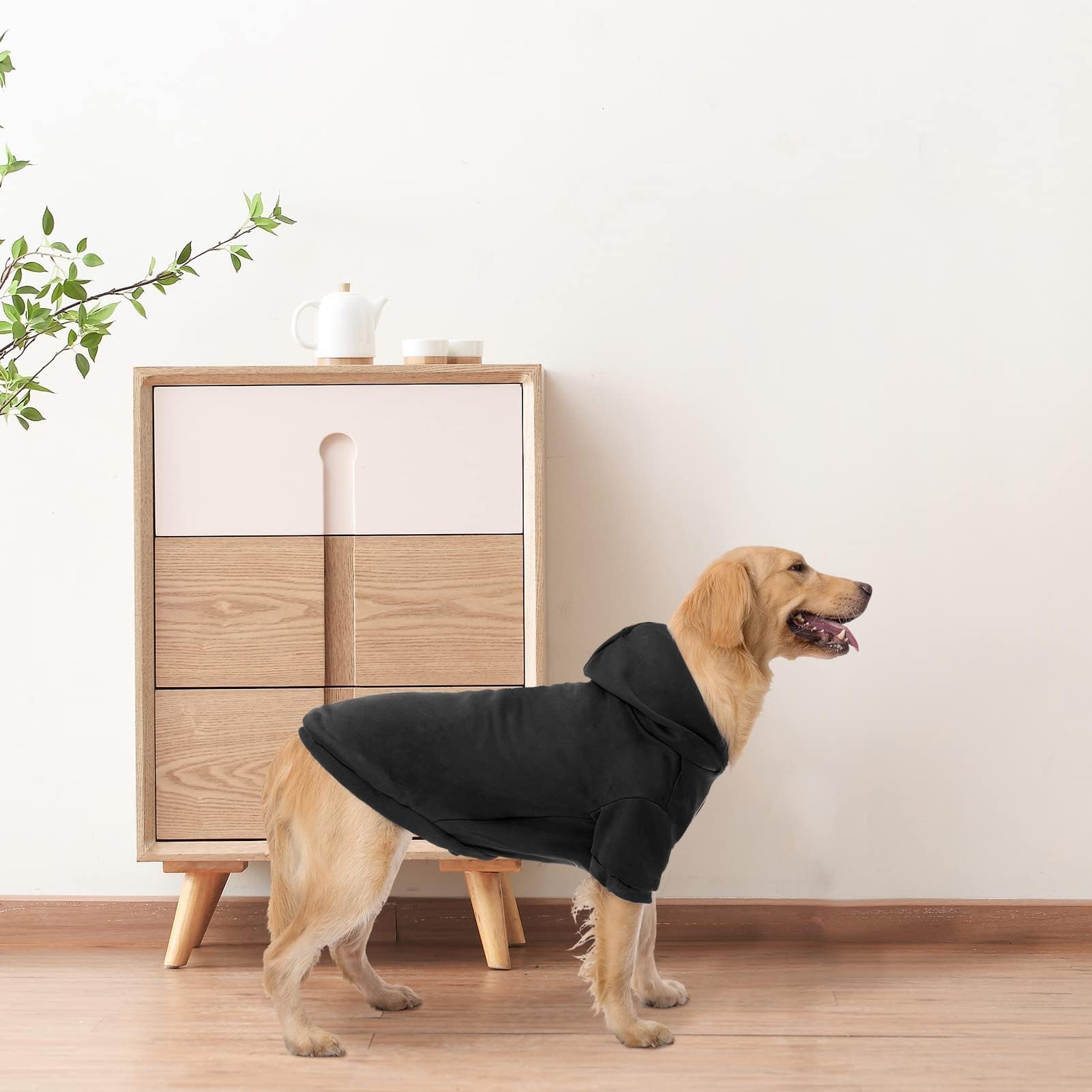 BINGPET Fleece Lined Dog Hoodies - Soft Warm Winter Sweater with Hood for Small Medium Large Dogs & Cats | Cozy Fall & Winter Outfit for Pets Indoor & Outdoor Activities