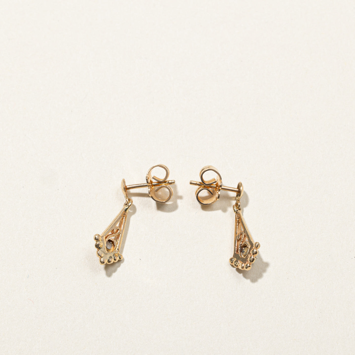 0.08ctw Diamond Dangle Earrings for Women - Elegant 14K Gold Drop Earrings for Wedding, Party & Evening Wear | Sparkling Gift for Her