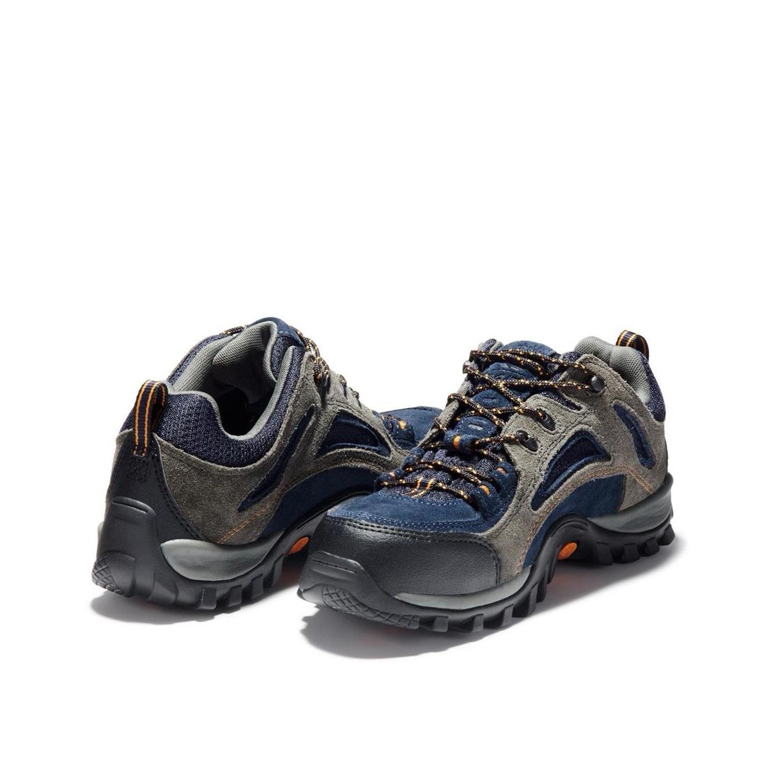 Steel Toe Work Boots for Men - Waterproof & Slip Resistant Safety Shoes - Heavy Duty Construction Work Boots for Outdoor, Industrial & Warehouse Jobs (Blue)