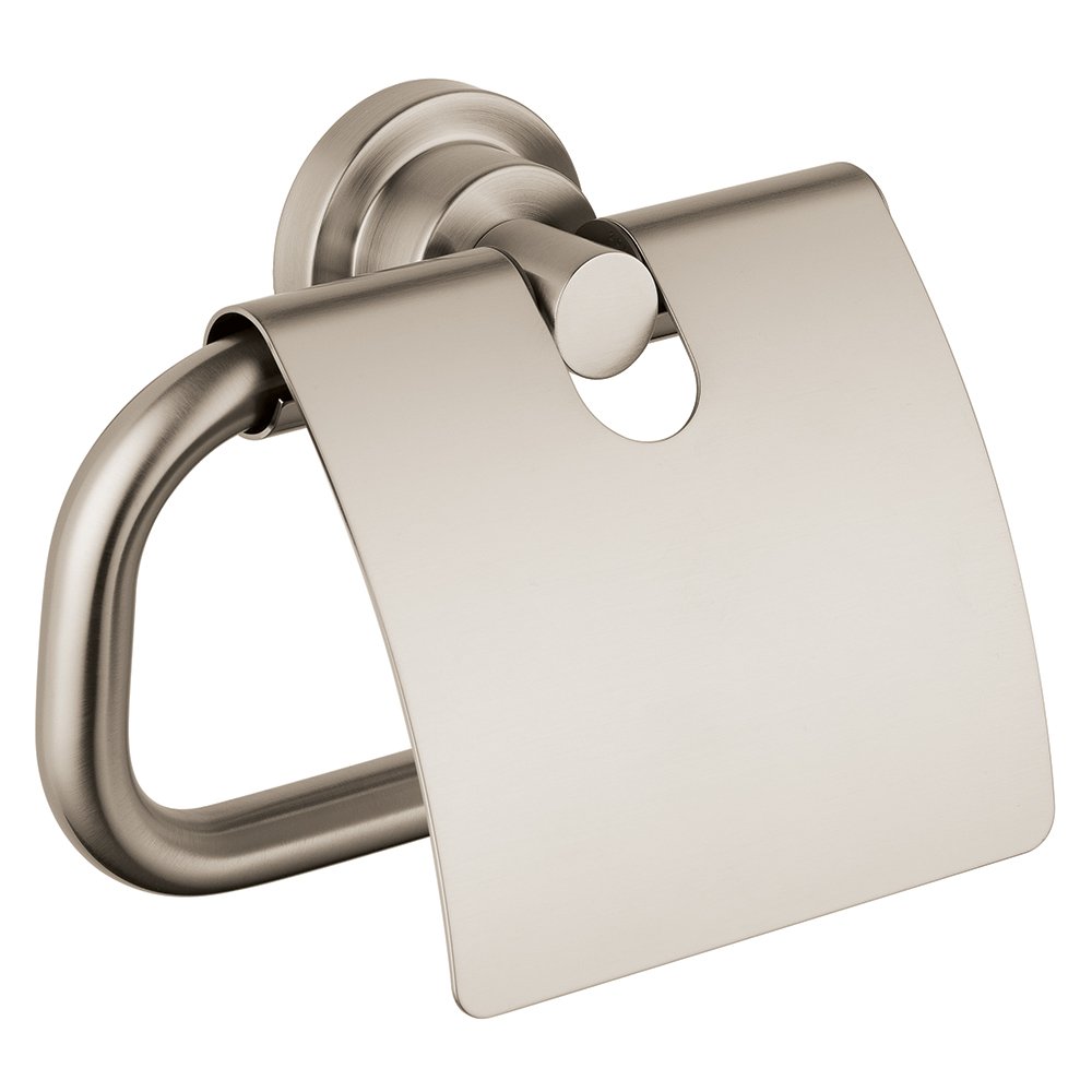 AXOR 6-Inch Brushed Nickel Toilet Paper Holder - Modern Bathroom Accessory for Home & Office - Durable & Stylish Design for Any Restroom Decor