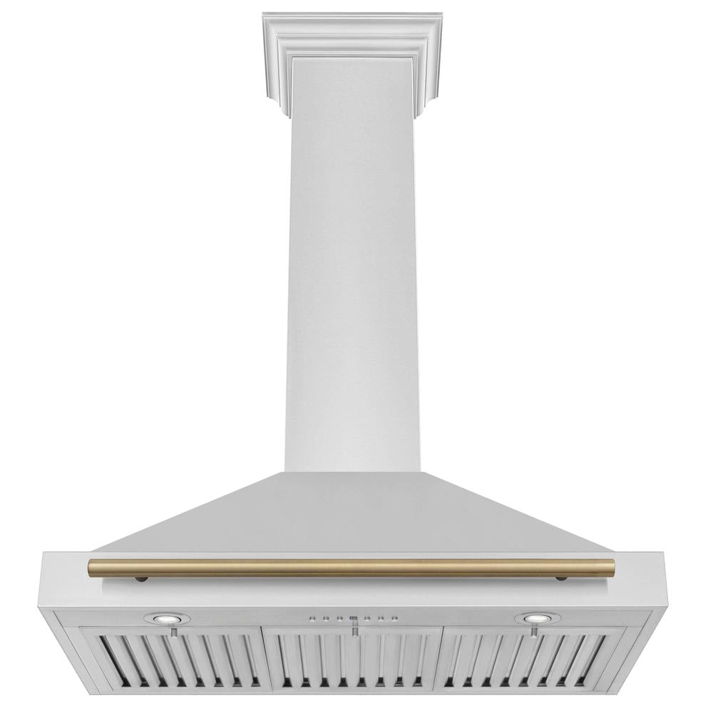 ZLINE KB4STZ 36 Autograph Edition 36-Inch Convertible Stainless Steel Range Hood with Stainless Steel Shell - Powerful Kitchen Ventilation for Gas Stoves & Cooking Areas