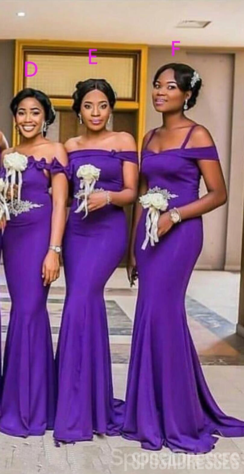 Elegant Mismatched Gold Mermaid Bridesmaid Dresses - Formal Evening Gowns for Weddings, Prom & Special Occasions - Style WG935