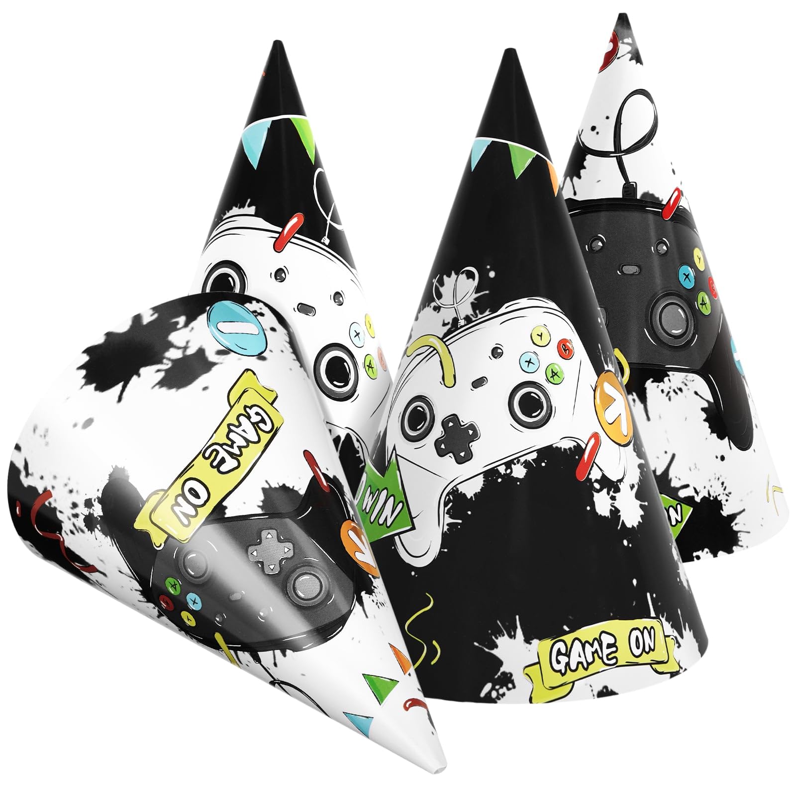 WERNNSAI 12-Pack Colorful Birthday Party Hats for Kids - Fun Cone Hats & Headbands for Birthday Celebrations, Festive Party Supplies - Perfect for Birthday Parties, Baby Showers & Carnival Events