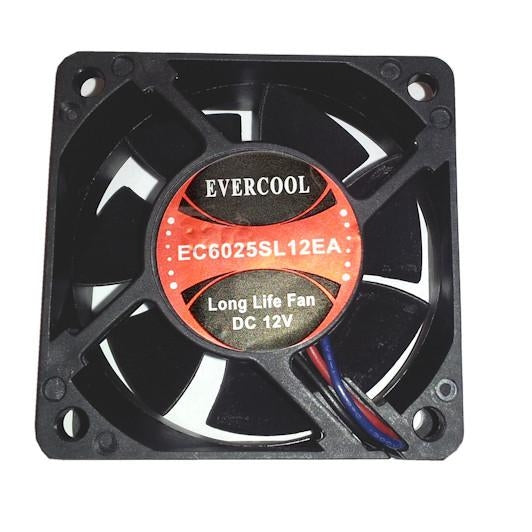 Evercool 60x60x25mm 12V DC Low Noise Cooling Fan with 3-Pin Connector - Perfect for PC Case, Electronics Cooling, and DIY Projects
