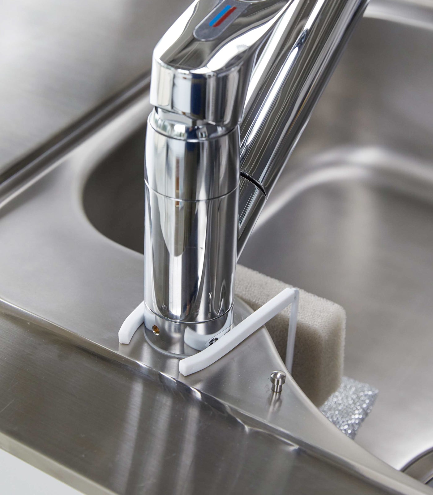 Stainless Steel Faucet Hanging Sponge Holder - 2 Sizes for Kitchen Sink Organization | Perfect for Dishwashing & Countertop Cleaning