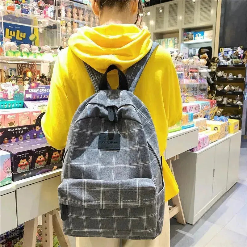 Stylish Striped Backpack for Teenage Girls - Trendy School Bag & Travel Daypack for Teens - Perfect for School, College, Travel & Everyday Use