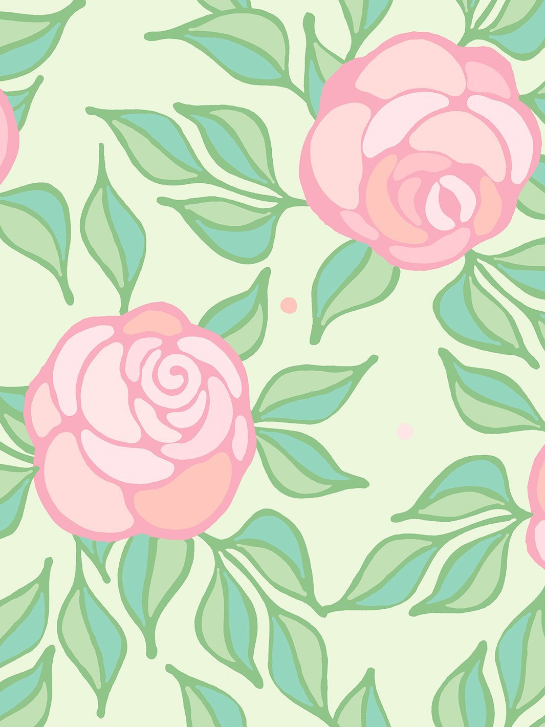 Barbie™ Groovy Floral Wallpaper in Pistachio Green - Perfect for Nursery, Bedroom, and Living Room Decor