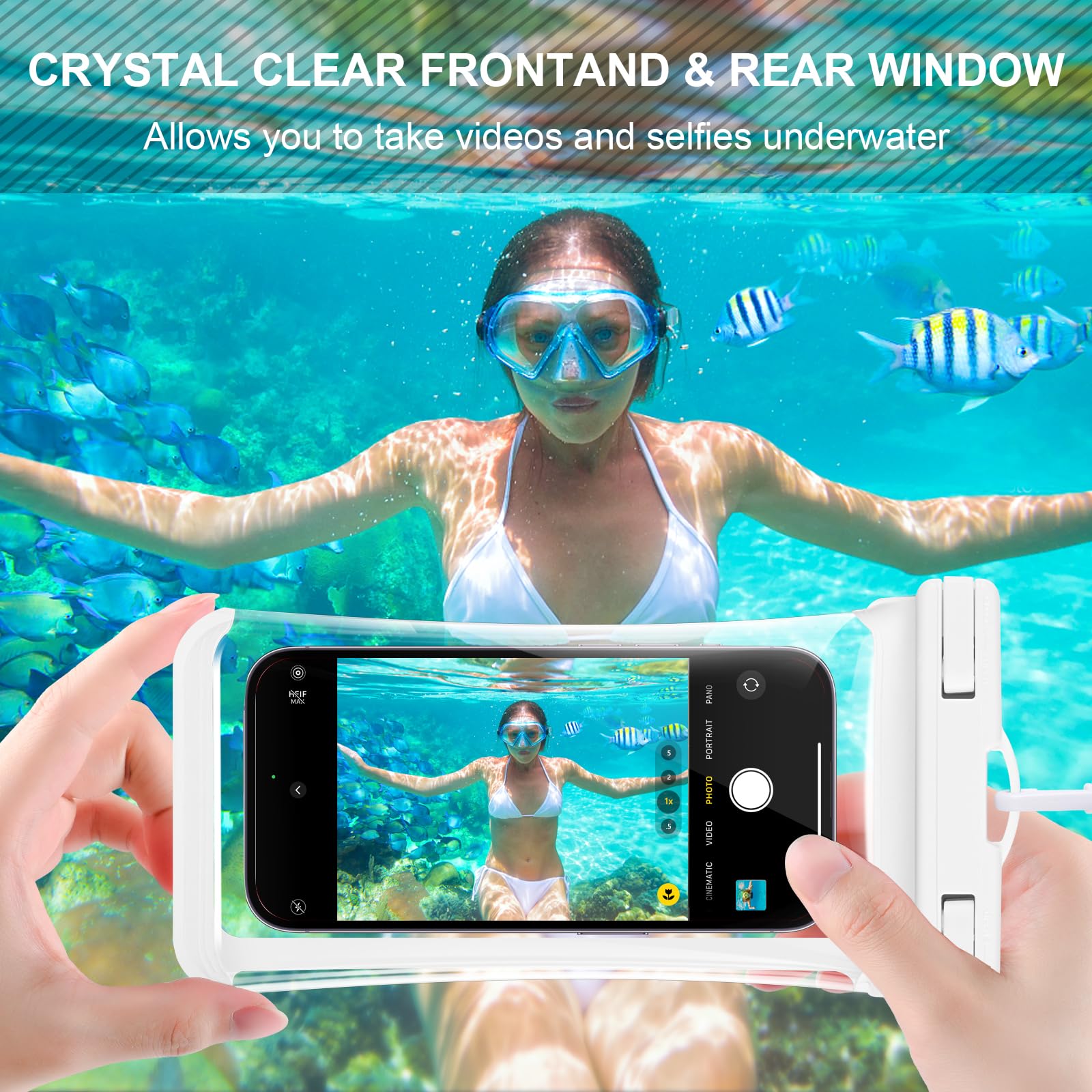 **CITAMAMA IPX8 Waterproof Phone Pouch - Universal Waterproof Case for iPhone 15 Pro Max/14 Pro/13 & Galaxy S24/S23 Ultra (Fits Up to 6.9