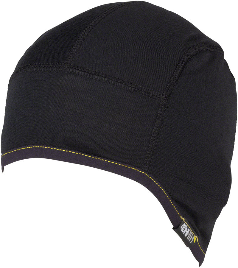 45NRTH 2024 Stavanger Lightweight Wool Cycling Cap - Black, Small/Medium - Warm Winter Bike Hat for Men & Women - Perfect for Cold Weather Cycling, Running & Outdoor Activities