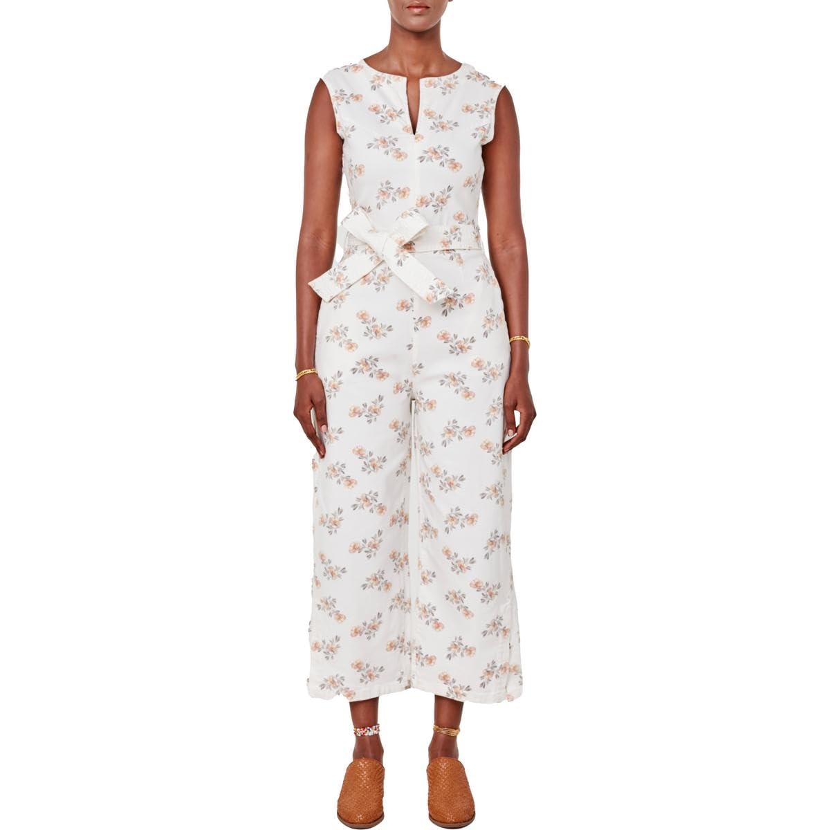 Lola Jeans Women's Floral Jumpsuit Casual Dress - Stylish & Comfortable Romper for Summer Outings, Beach Vacations & Date Nights