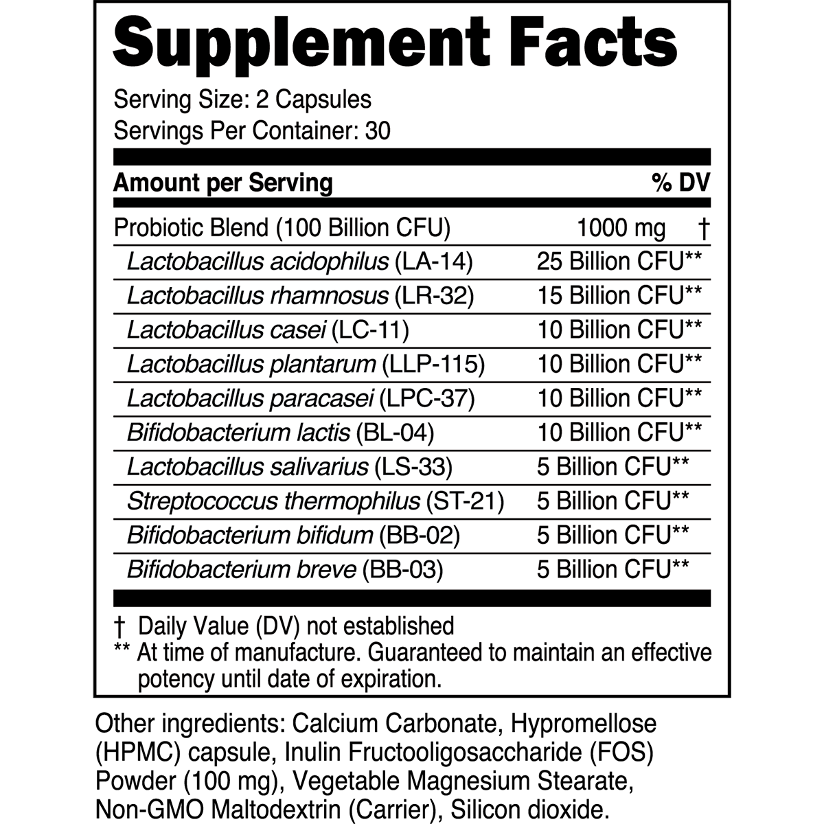 Advanced Probiotic Supplement for Gut Health & Digestion Support - Promotes Immune System & Gut Flora Balance - Ideal for Daily Wellness & Digestive Comfort