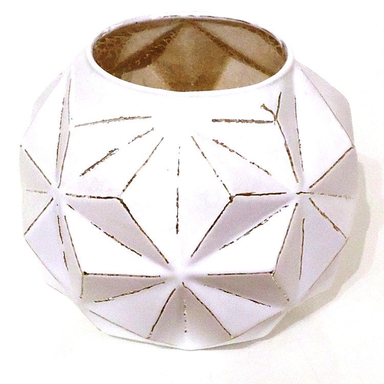 Prism Votive Candle Holder - Elegant Glass Tealight for Home Decor, Weddings & Romantic Ambiance